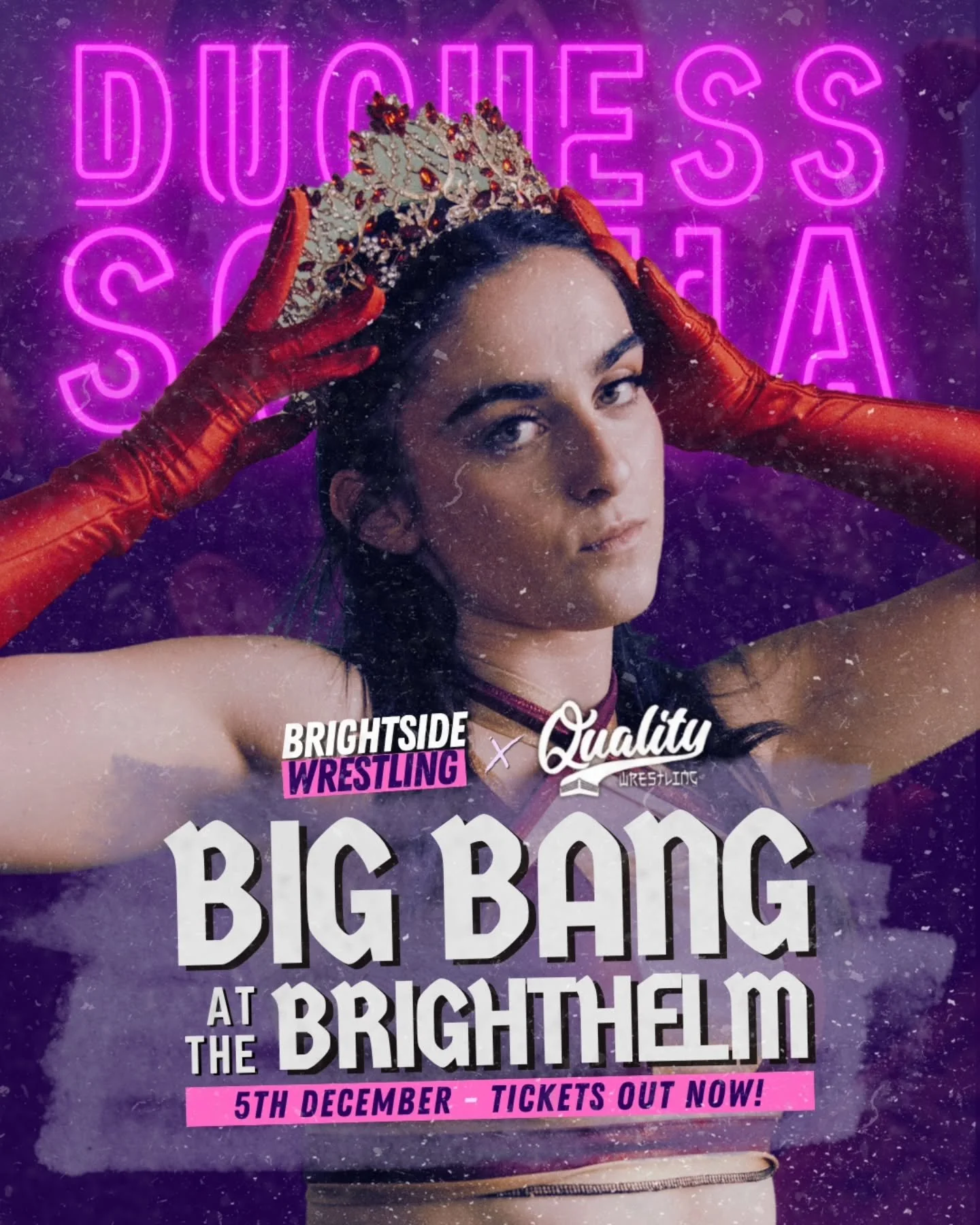After impressing in the first ever sanctioned BRIGHTSIDE match, THE DUCHESS returns to bring a touch of class to Brighton's most prestigious wrestling venue 👑

One of South England's fast rising stars - Sophia has shown across Europe that she has th
