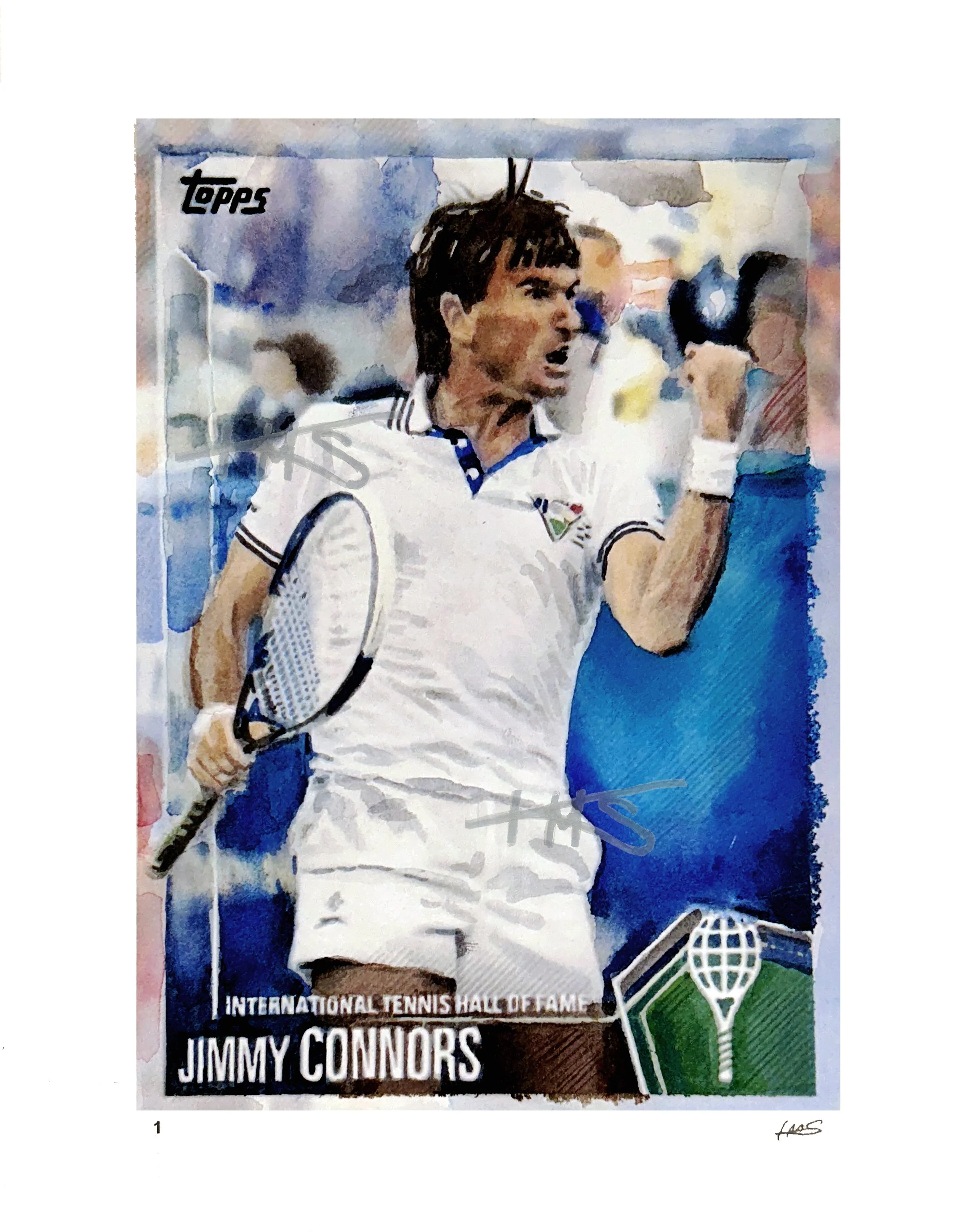 Jimmy Connors - 2019 Topps International Tennis Hall of Fame Trading Card - Edition of 98