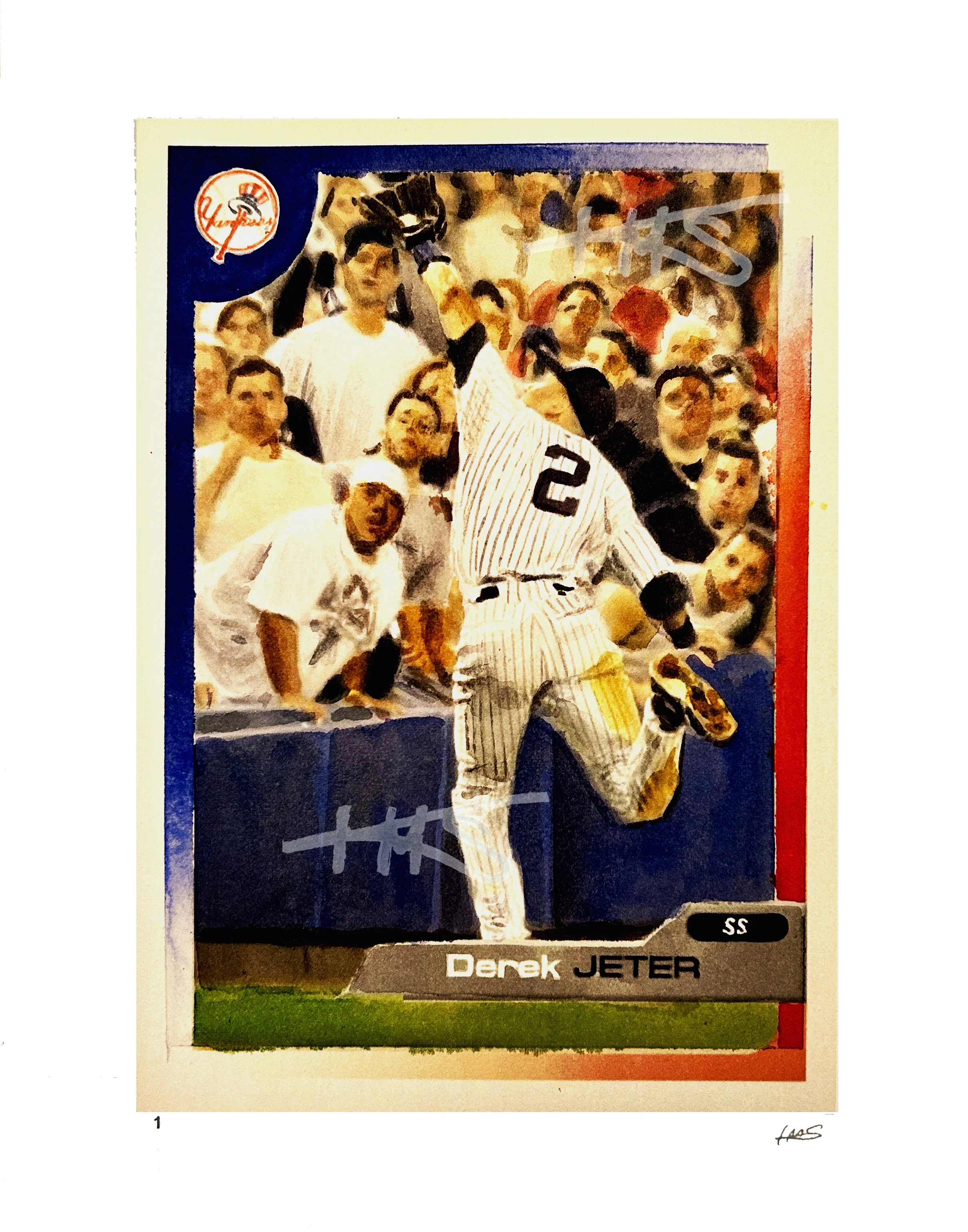 Derek Jeter -  "The Catch" Trading Card by KMS - Edition of 500