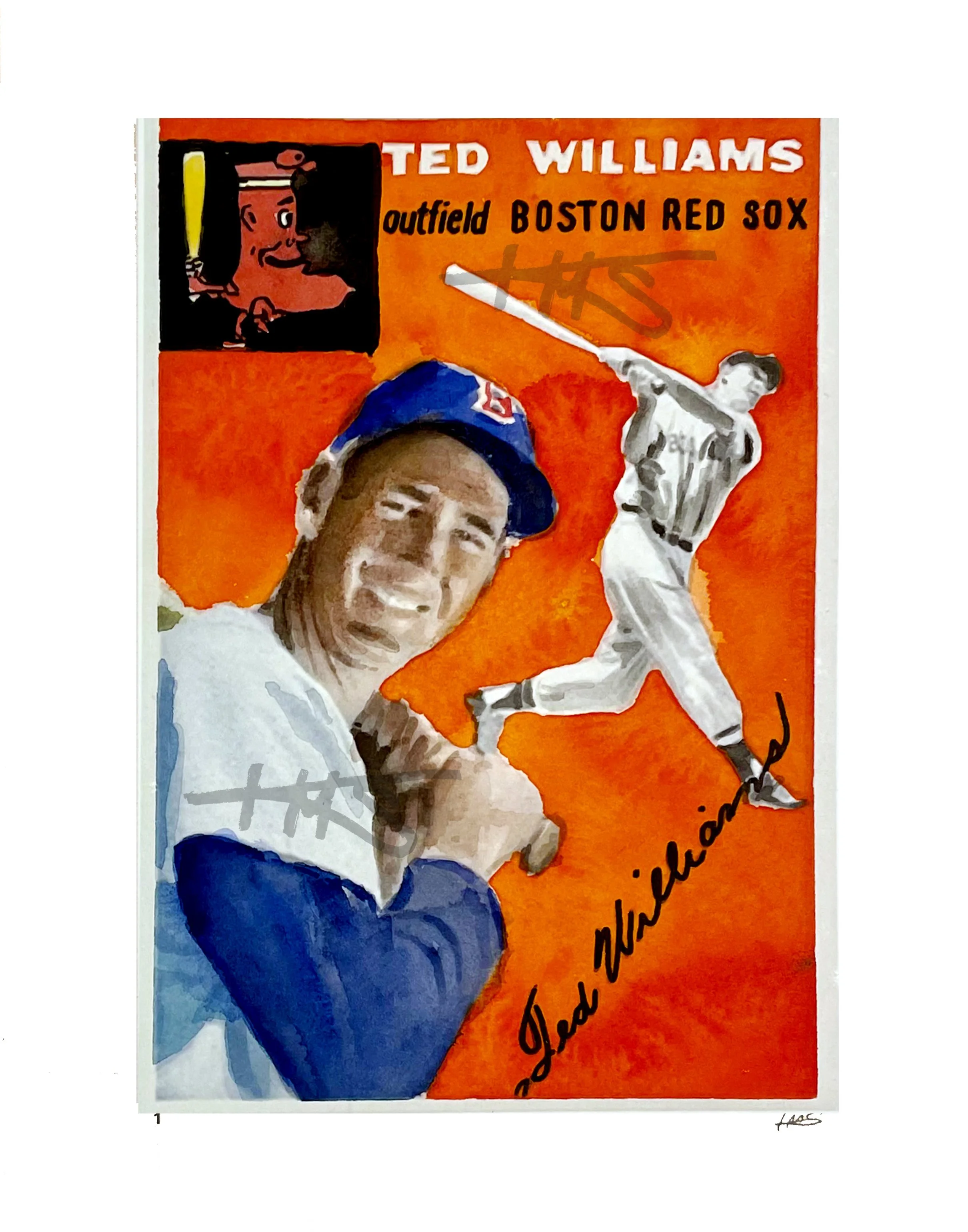 Ted Williams - 1954 Topps Trading Card  - Edition of 120