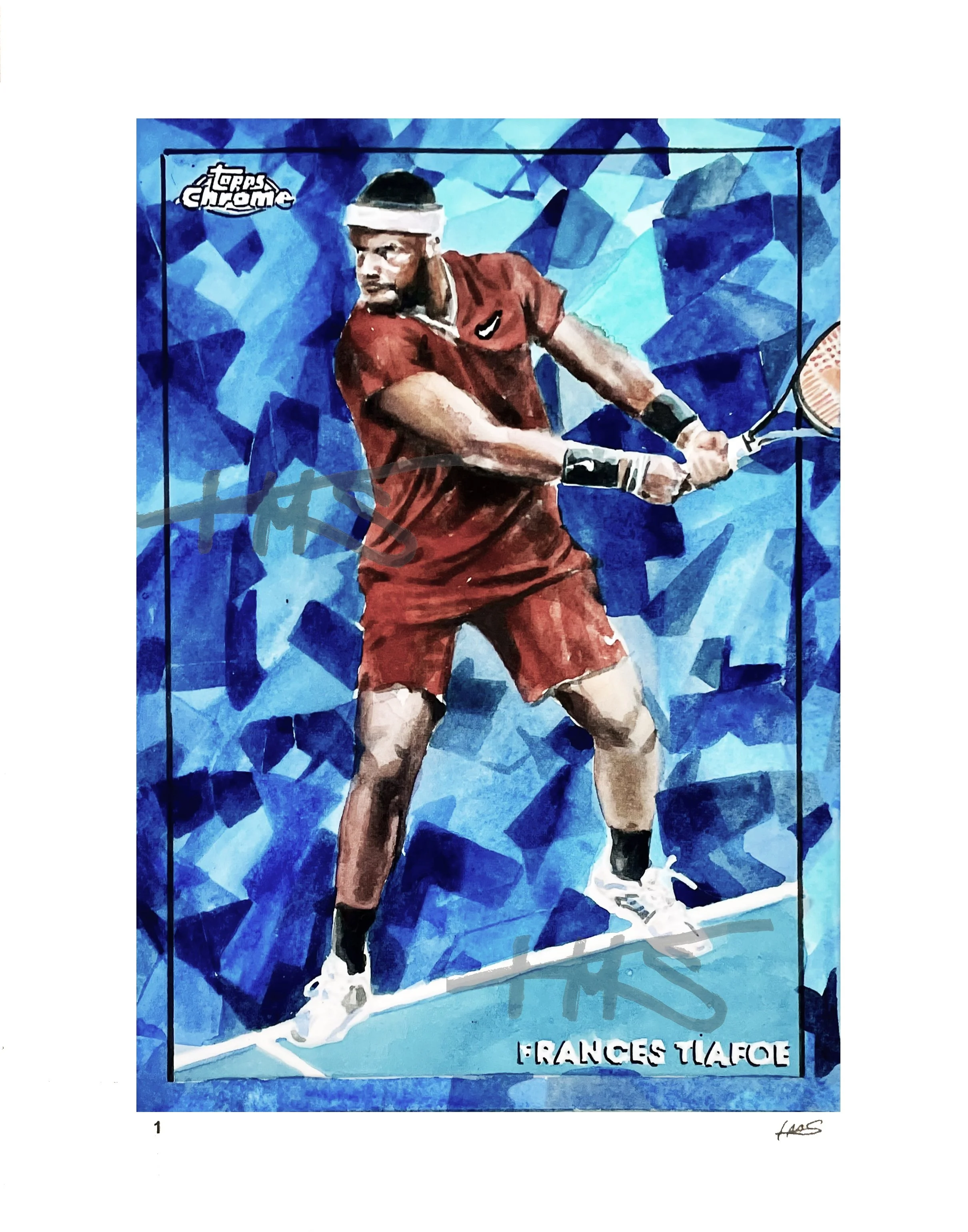 Frances Tiafoe -  RC 2021 Topps Chrome Sapphire - Edition of 82