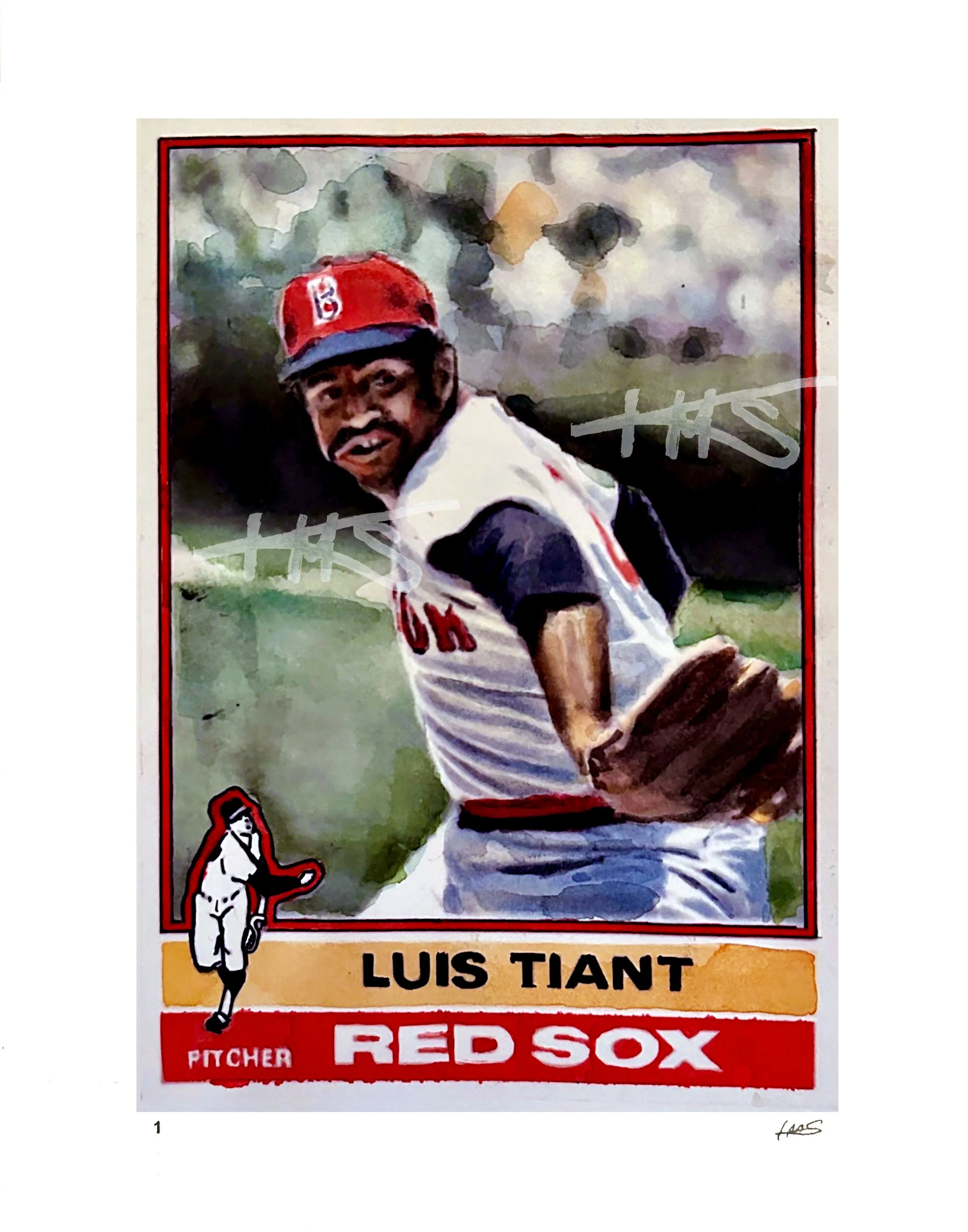 Luis Tiant -1977 Topps Trading Card - Edition of 49