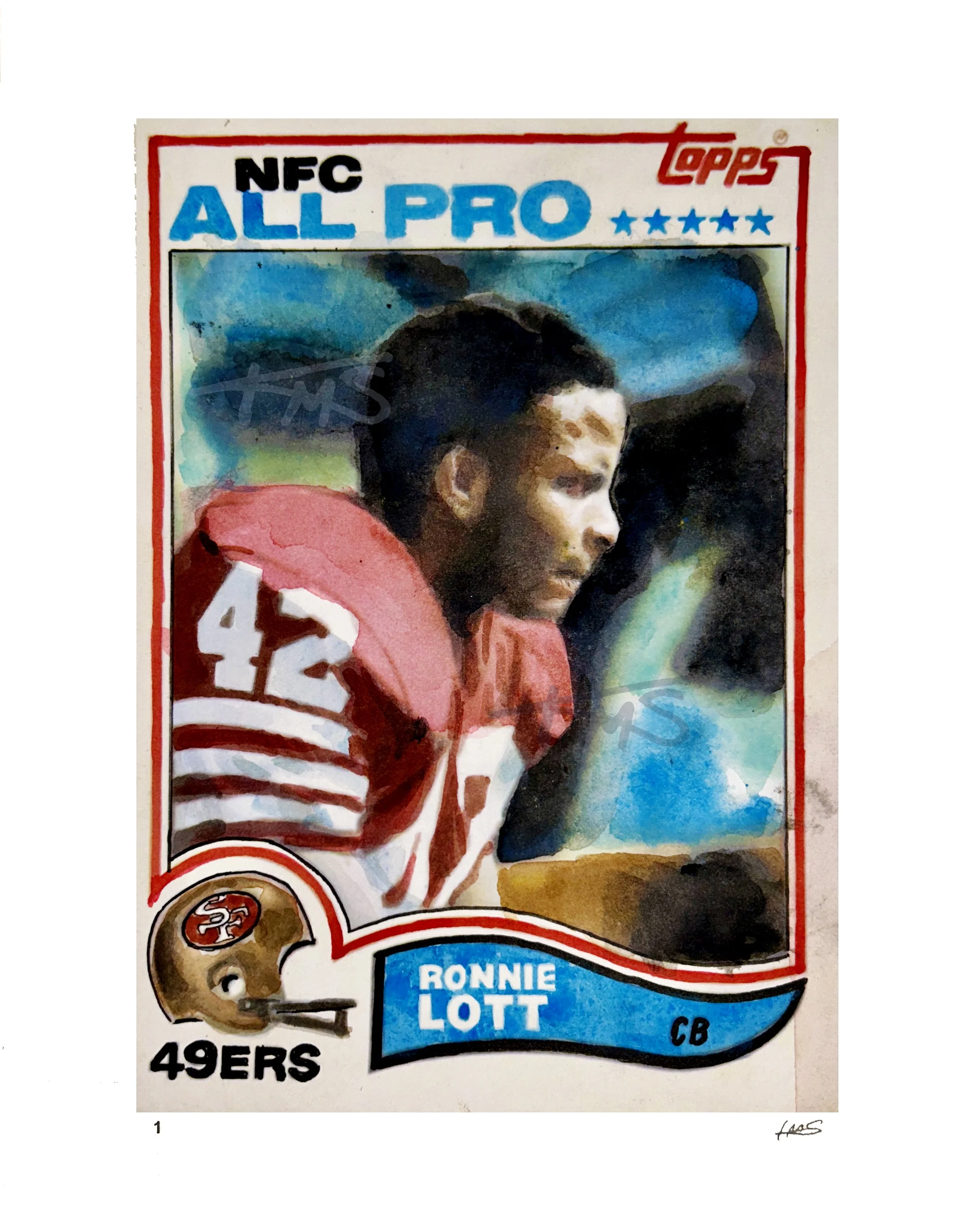 Ronnie Lott - 1982 Topps Trading Card - Edition of 20