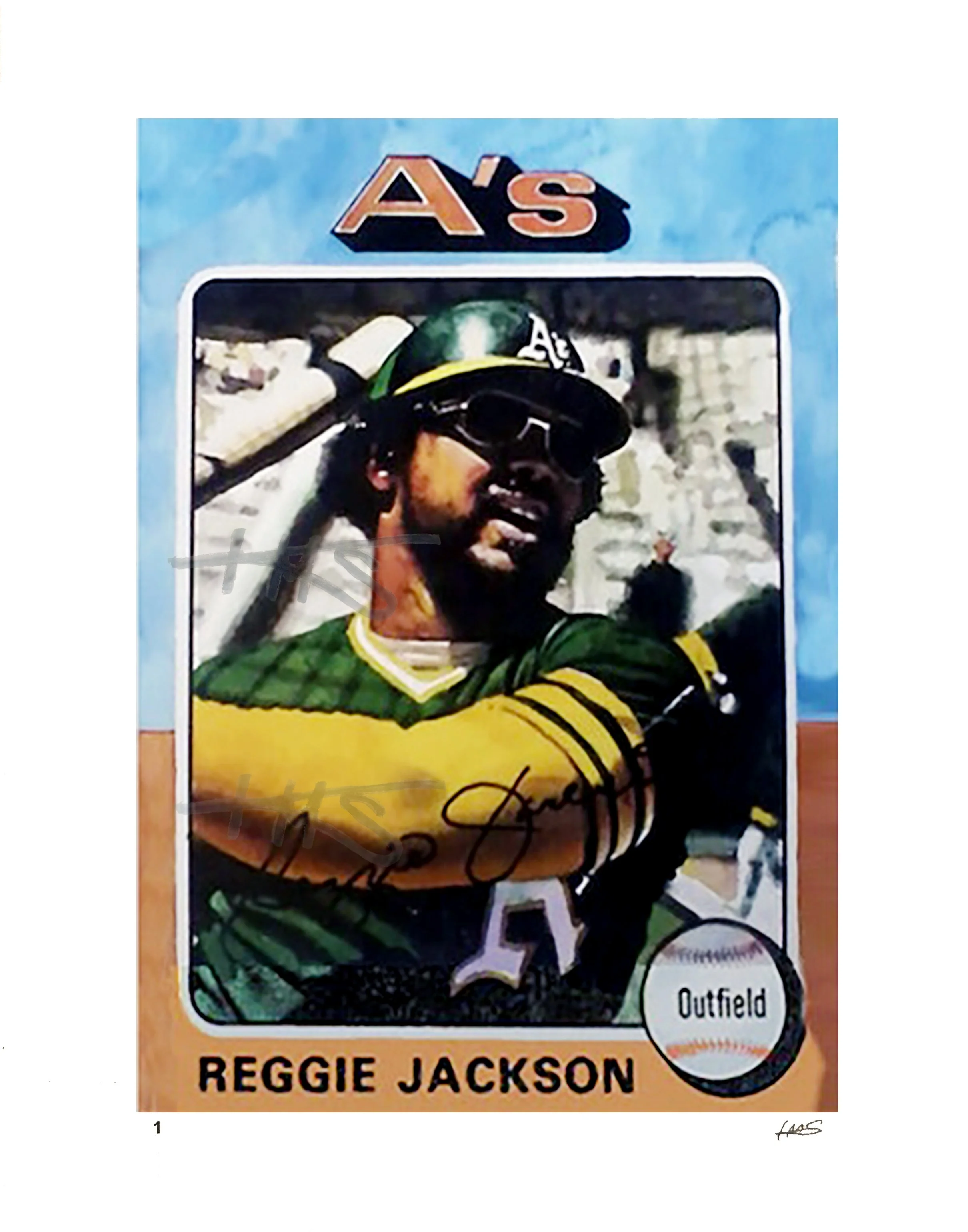 Reggie Jackson - Topps 1975 Trading Card - Edition of 131