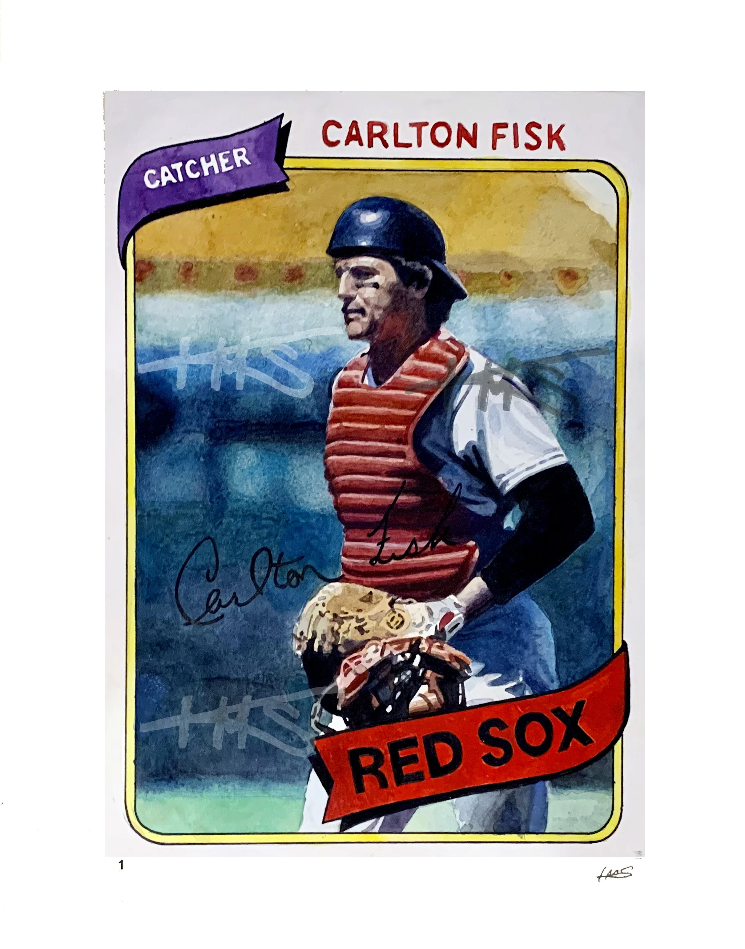 Carlton Fisk - Topps 1980 Trading Card - Edition of 50