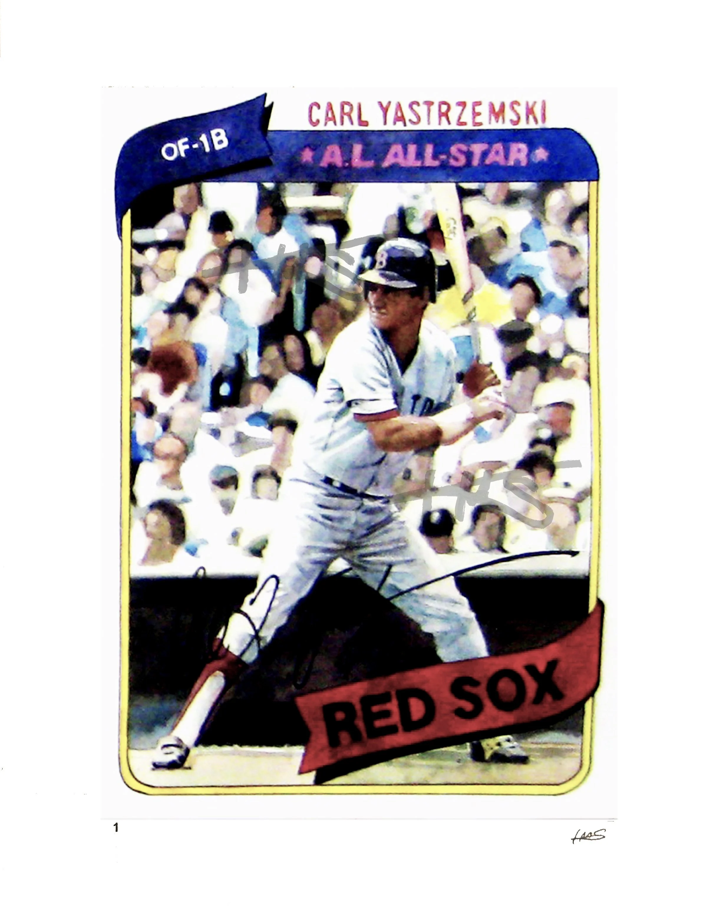 Carl Yastrzemski - Topps 1980 Trading Card - Edition of 108