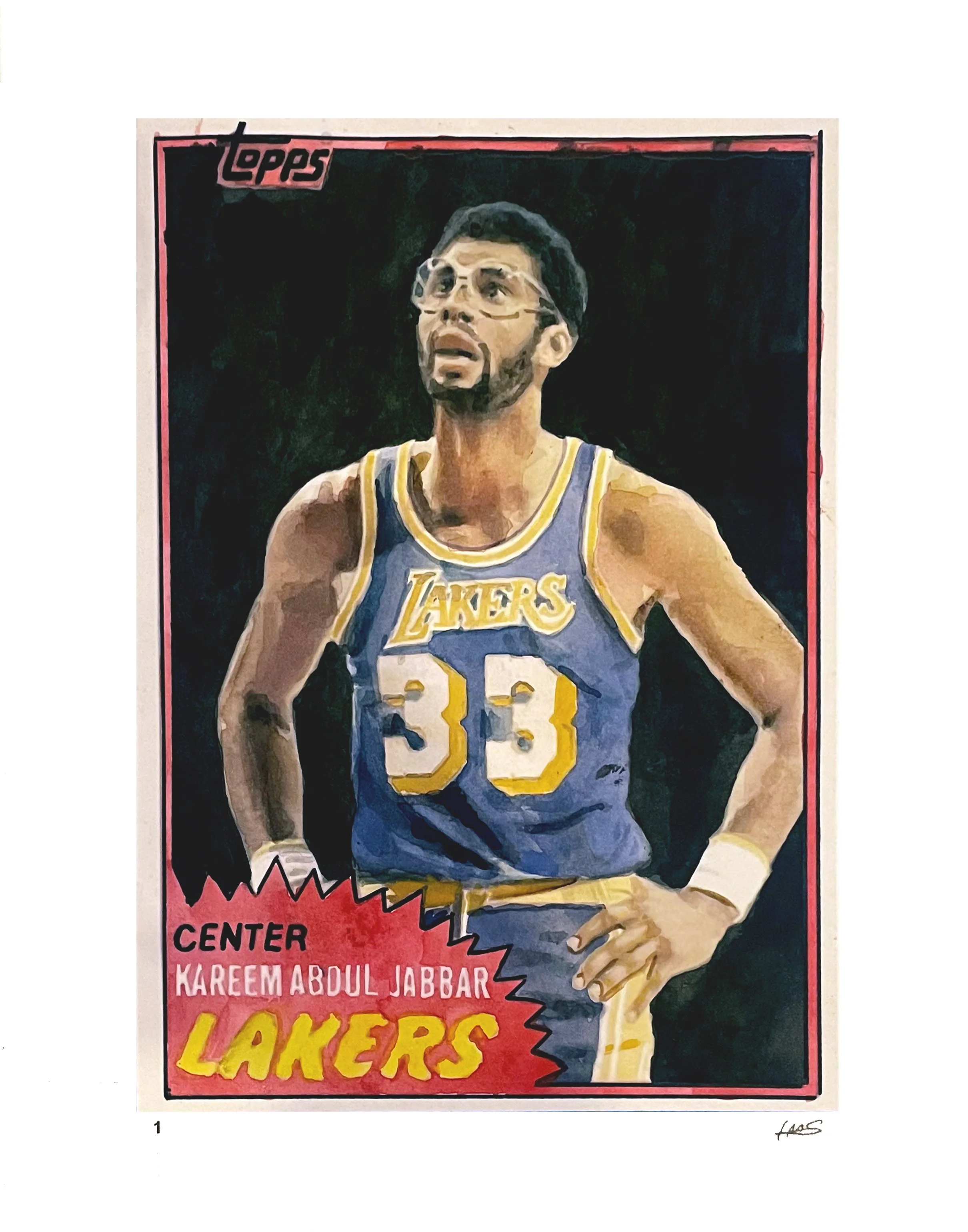 Kareem Abdul Jabbar - Topps 1981 - Edition of 25