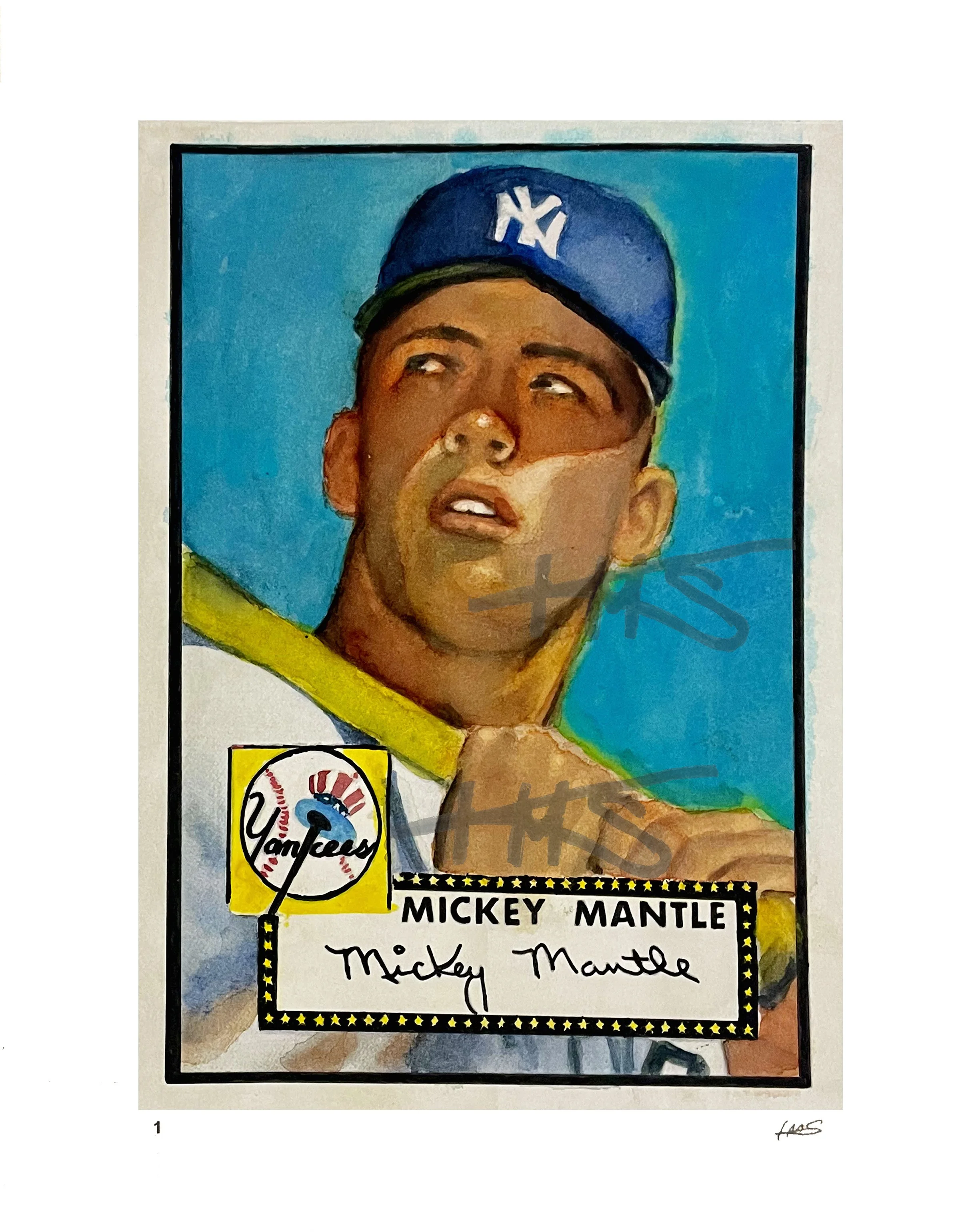 Mickey Mantle - Topps 1952 Rookie Trading Card - Edition - of 131
