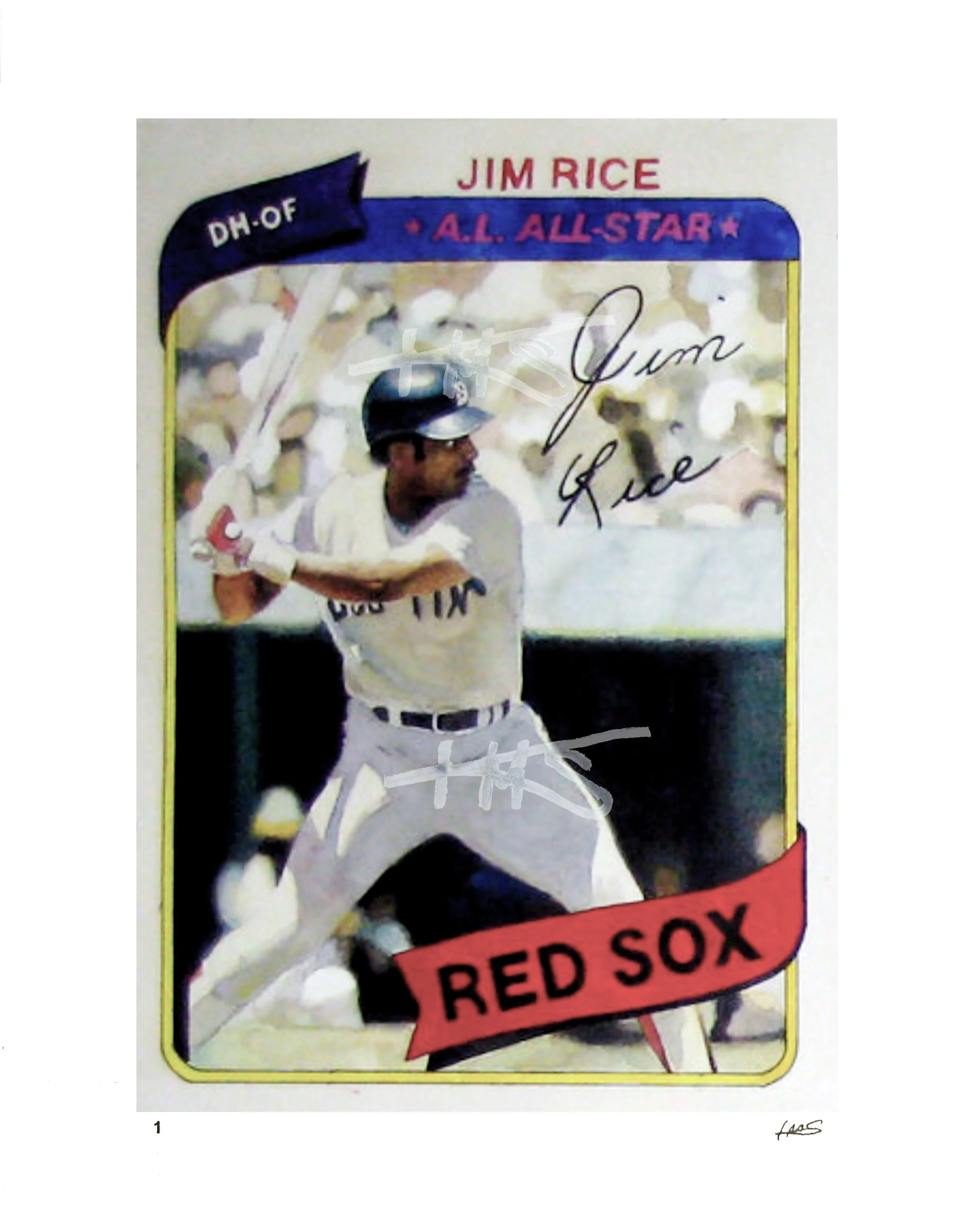 Jim Rice - Topps 1980 Trading Card - Edition of 79
