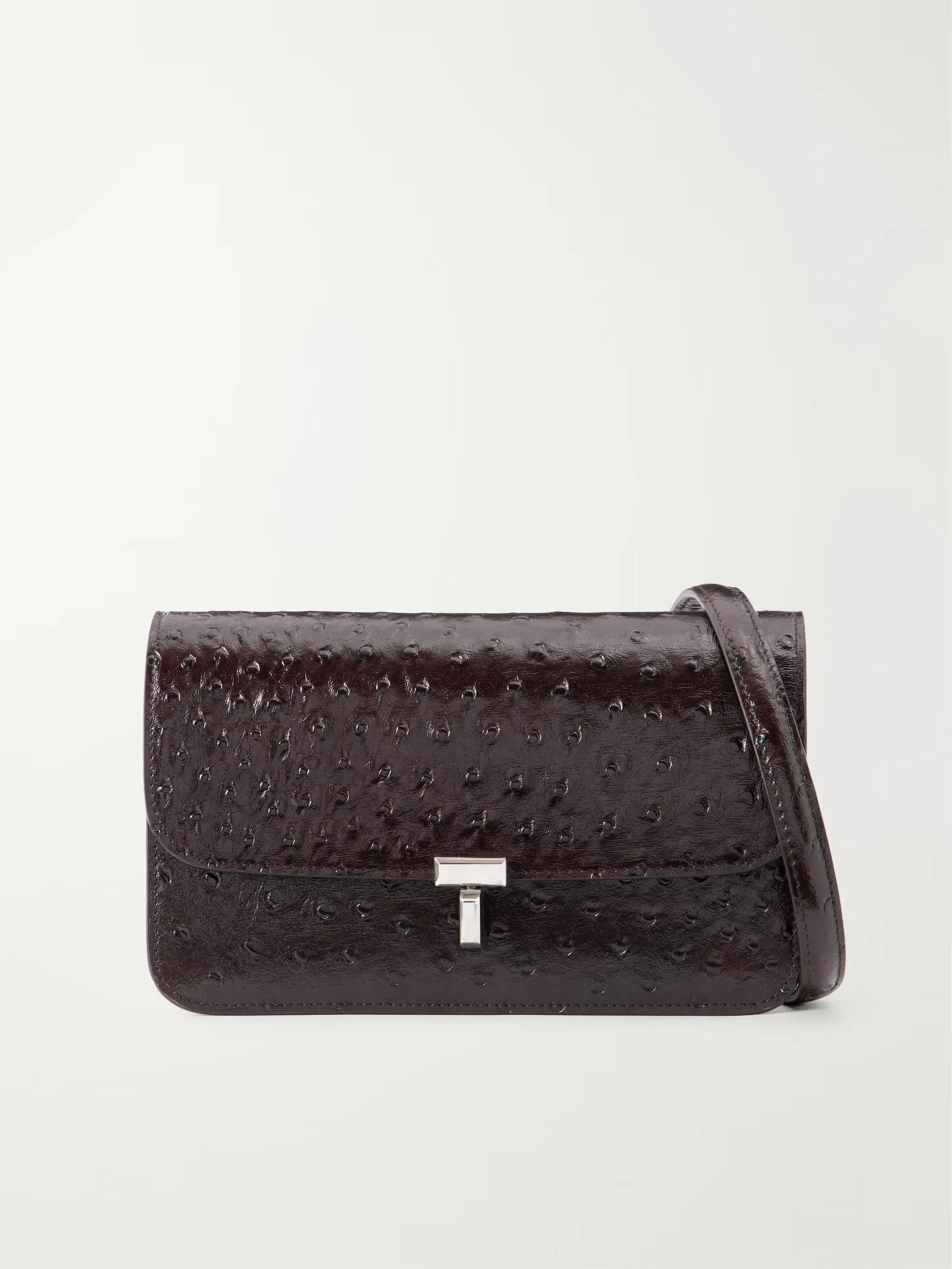 TOTEME - T-Lock ostrich-effect leather shoulder bag