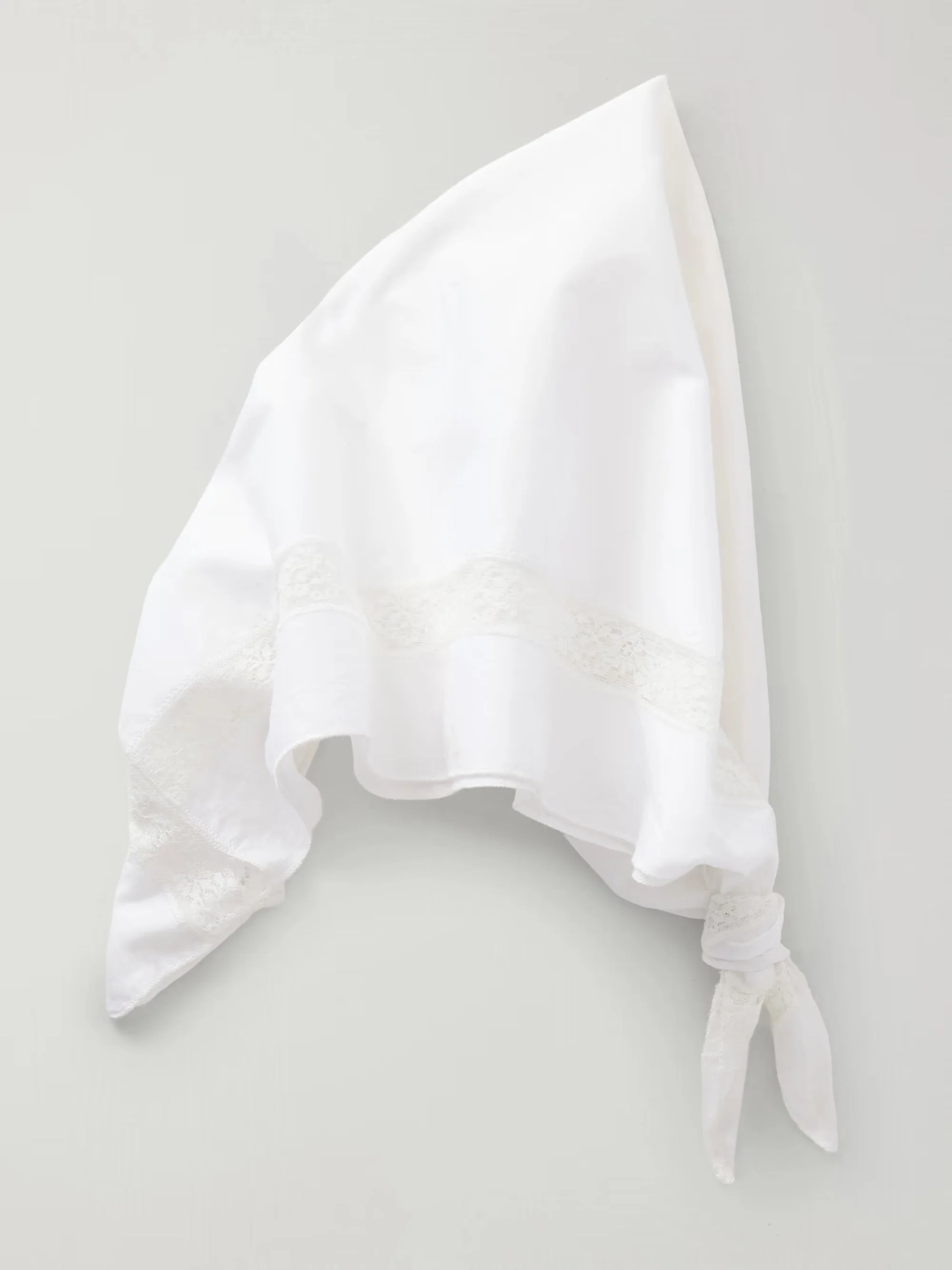 STAUD - Da Adolfo Sunny lace-trimmed cotton headscarf