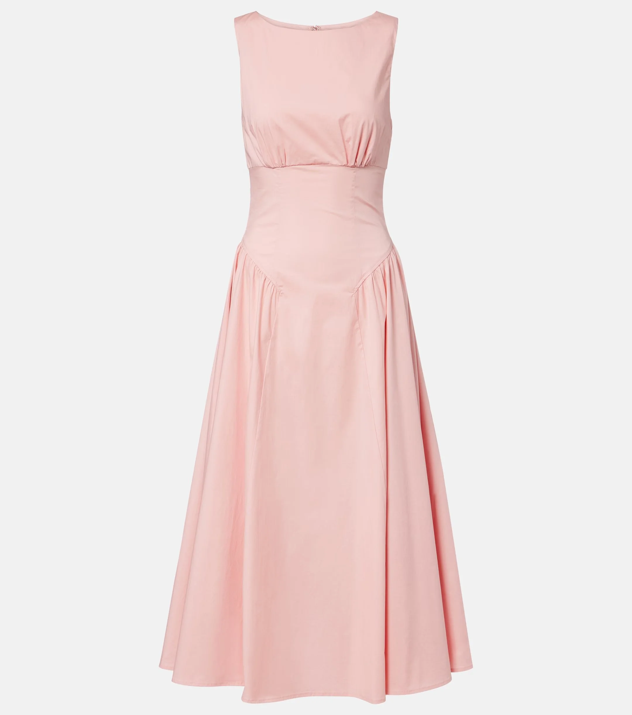 STAUD - Gwen cotton poplin midi dress
