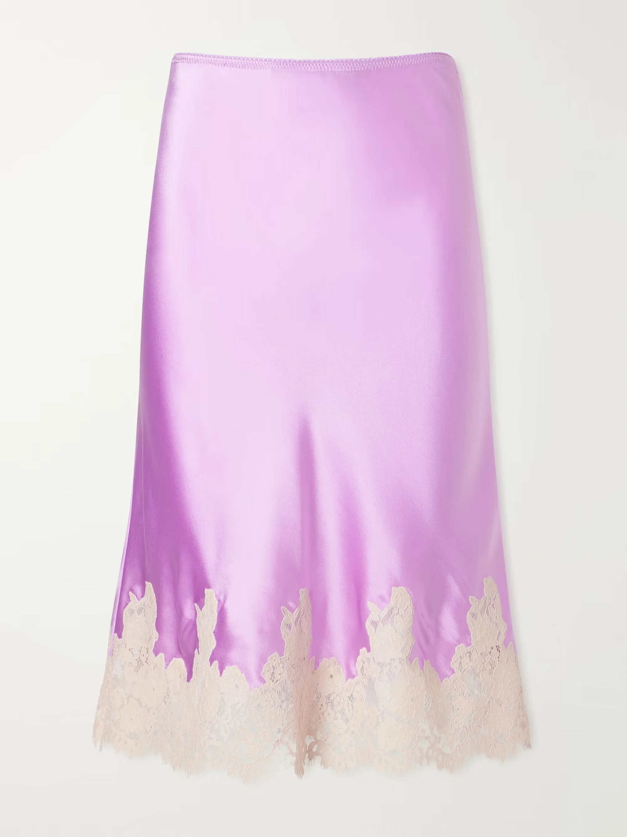 DÔEN - Elowette lace-trimmed silk midi skirt