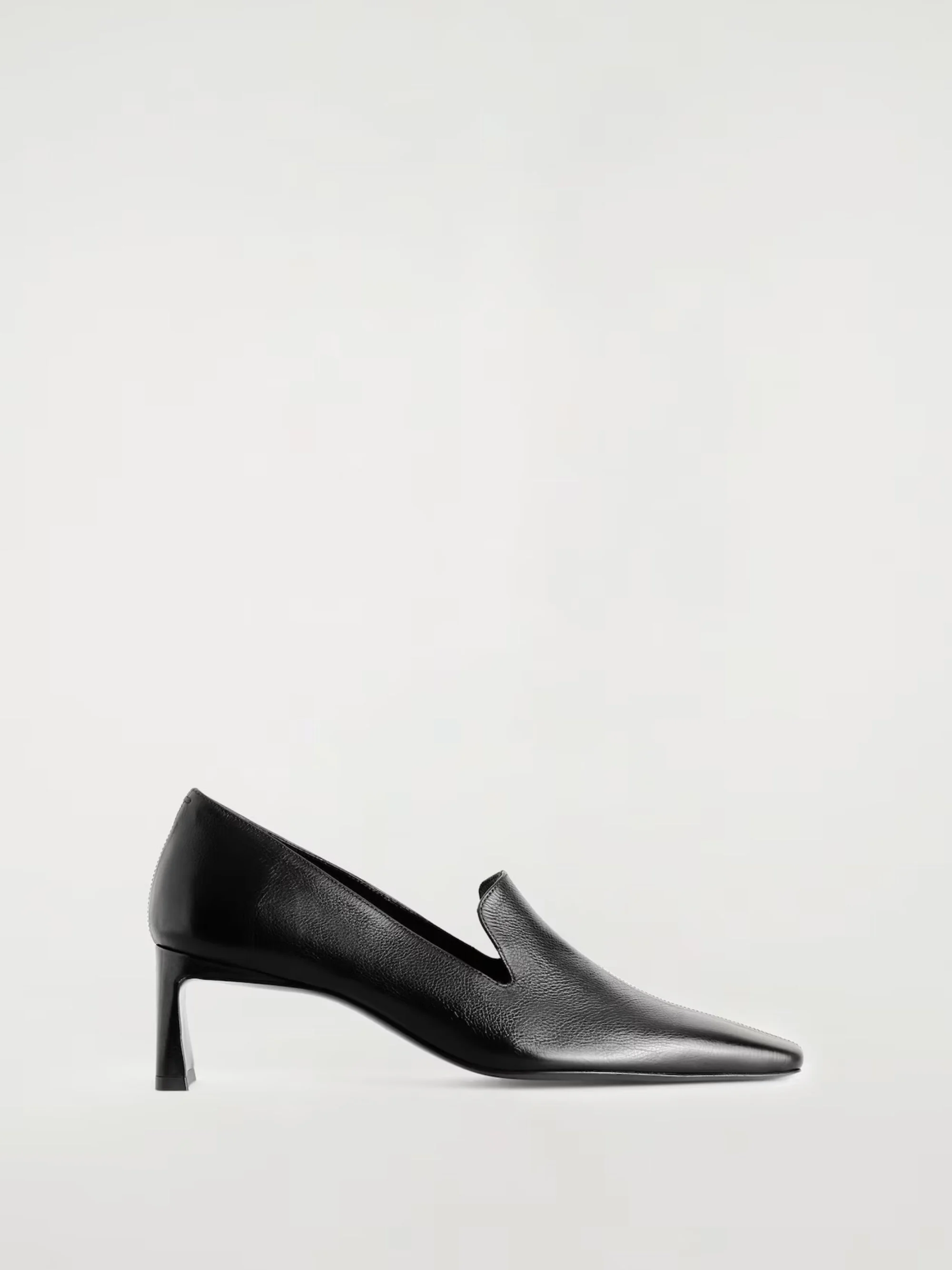 COS - ANGULAR LEATHER HEELED LOAFERS