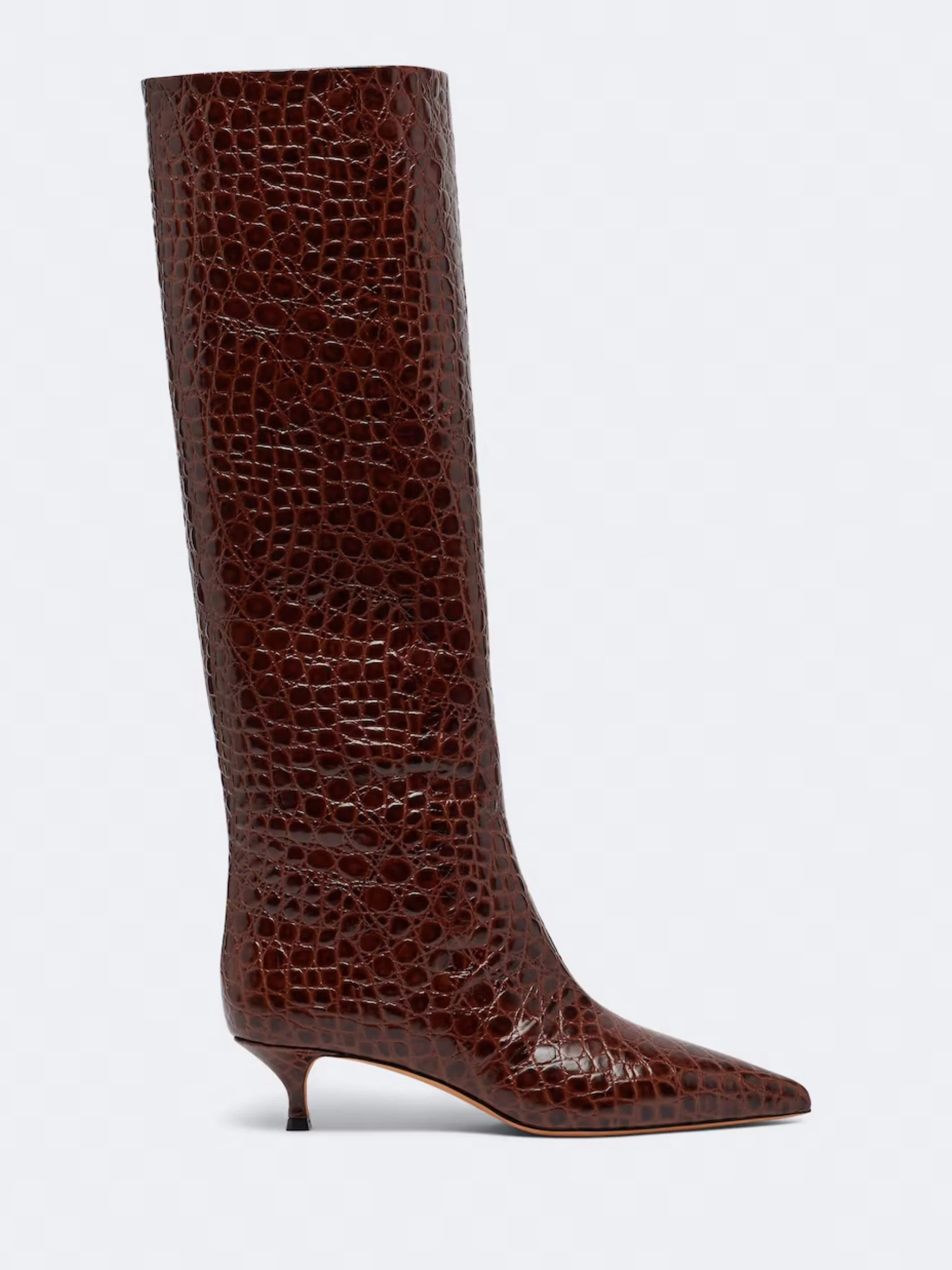 LE MONDE BÉRYL - Babouche croc-effect leather knee-high boots