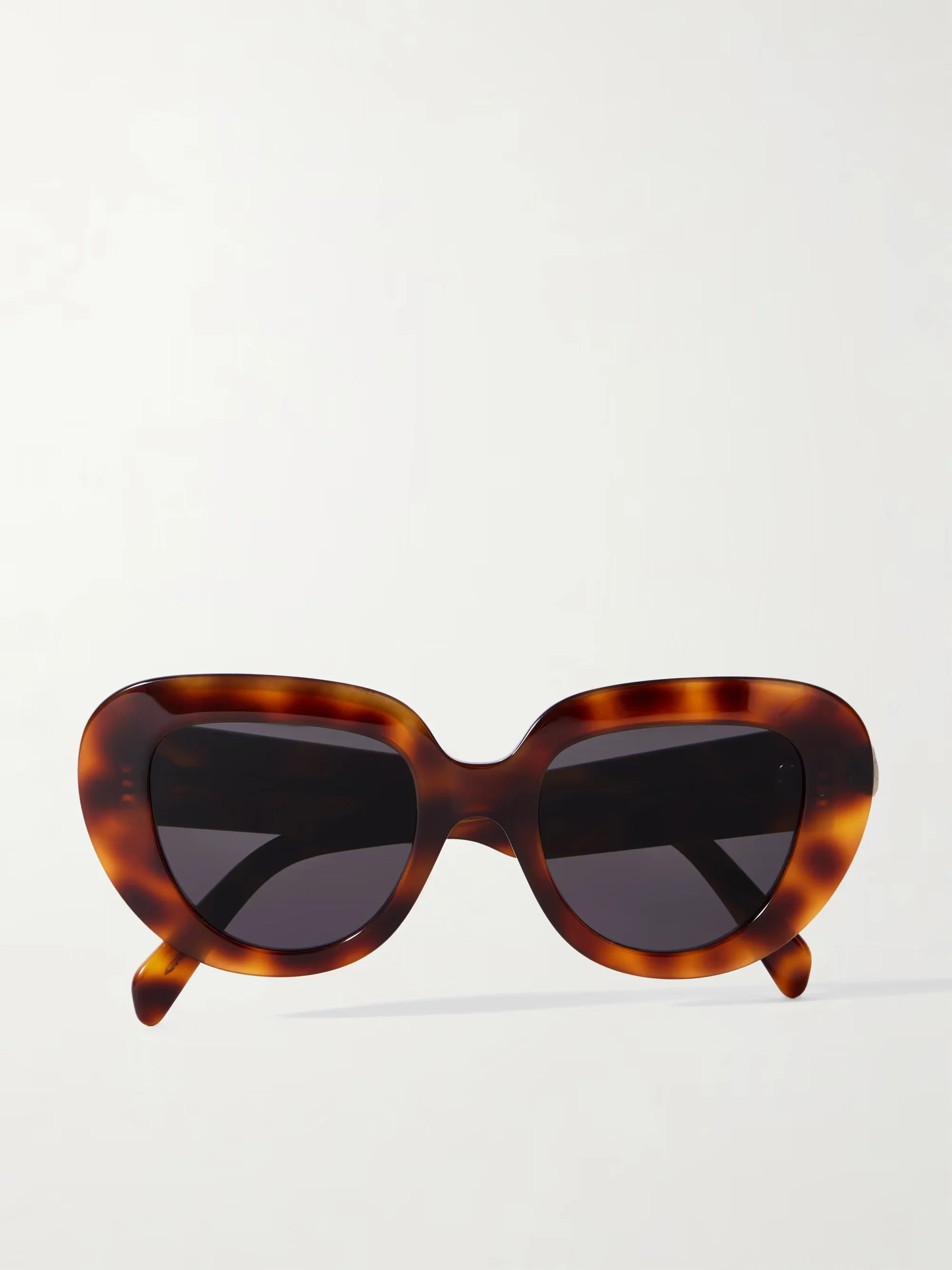 CELINE EYEWEAR - Oversized butterfly-frame tortoiseshell acetate sunglasses
