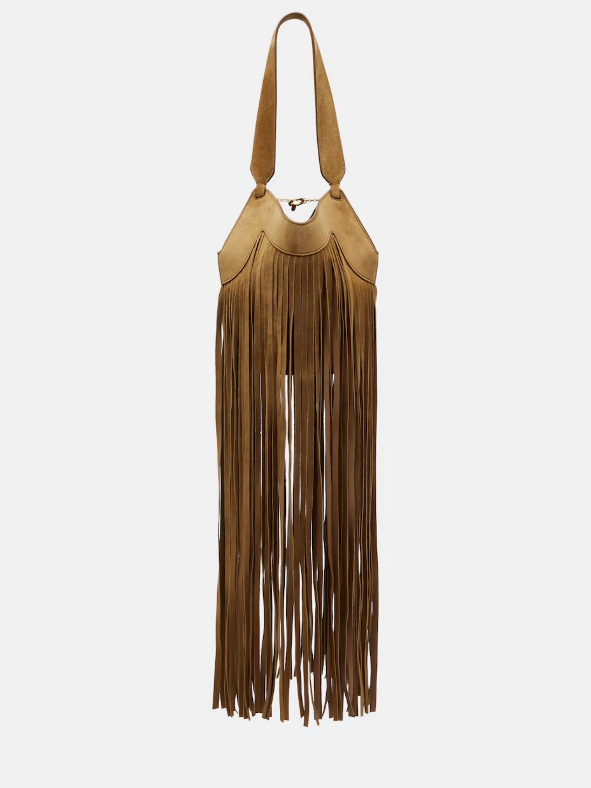 KHAITE - Lotus Nano fringed suede tote bag