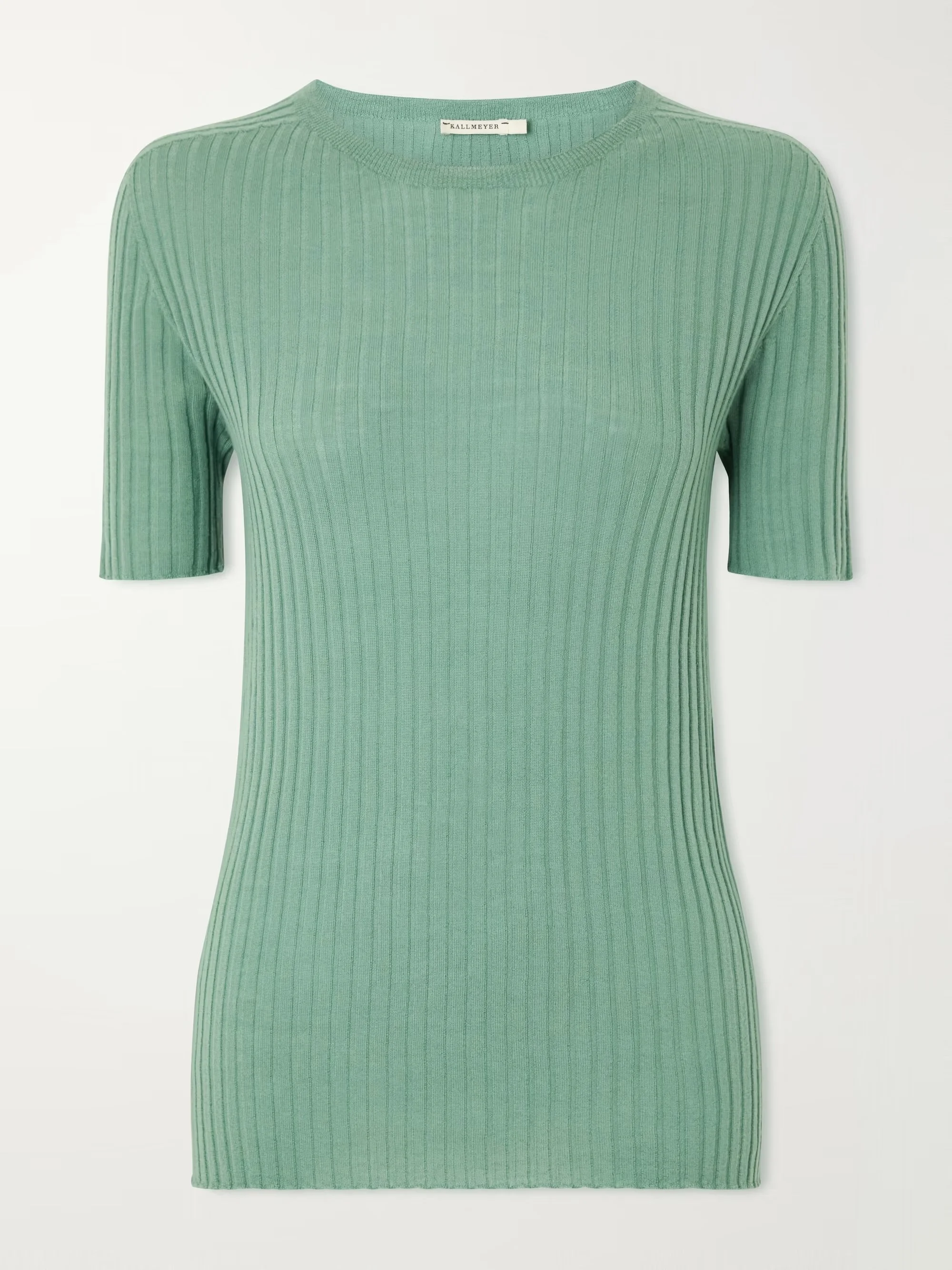 KALLMEYER - Ribbed-knit merino wool T-shirt