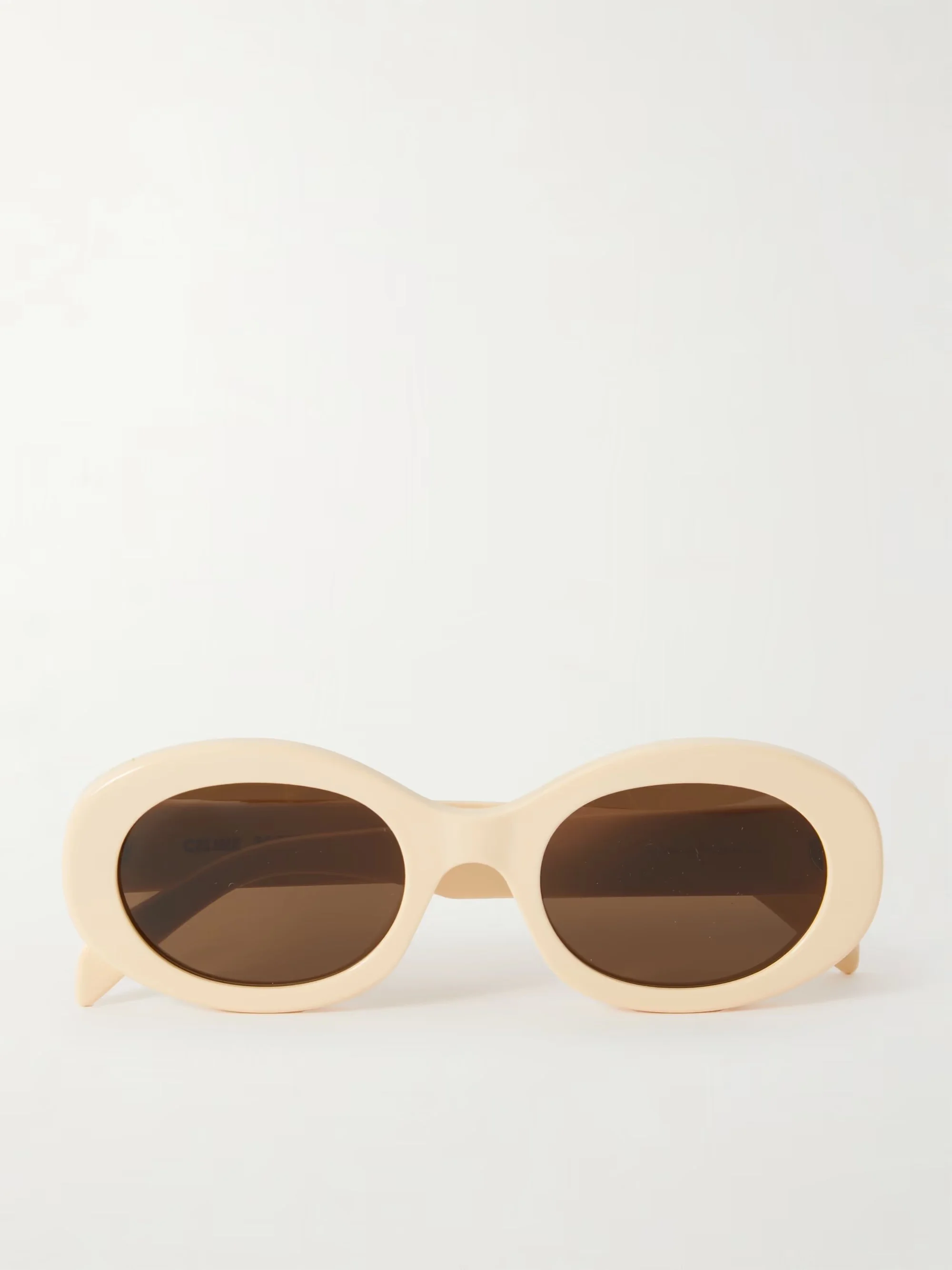 CELINE EYEWEAR - Triomphe oval-frame acetate sunglasses