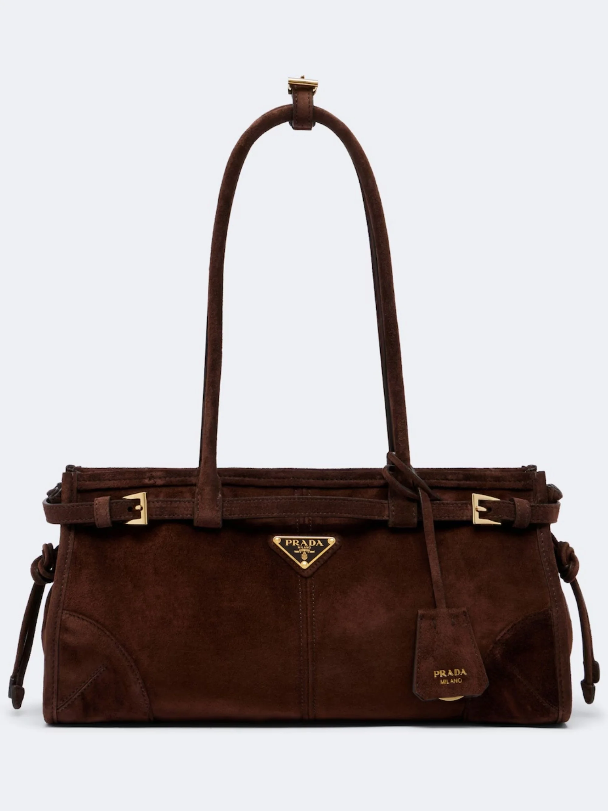 PRADA - Bonnie medium suede bag