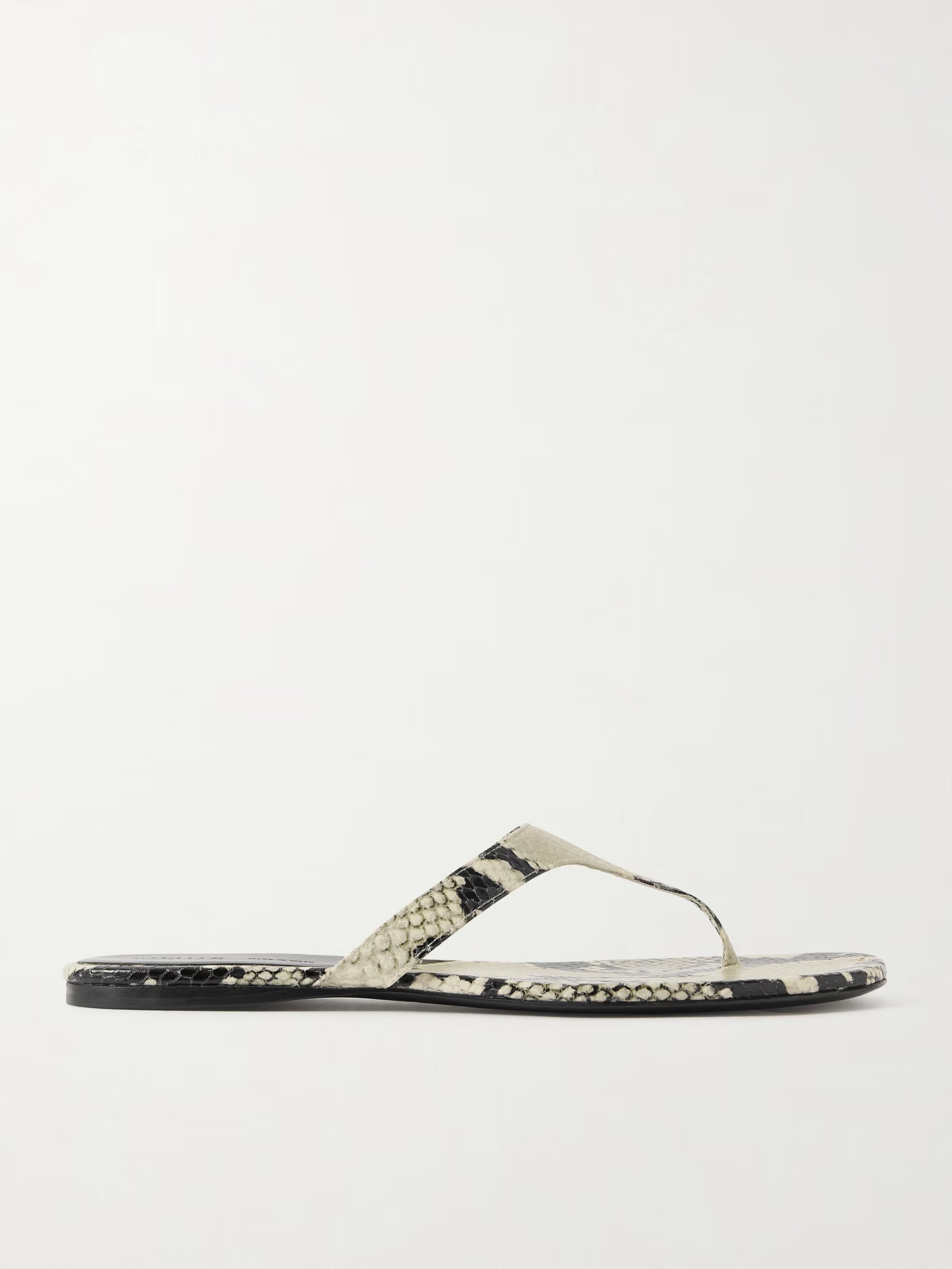 KHAITE - Archer snake-effect leather sandals