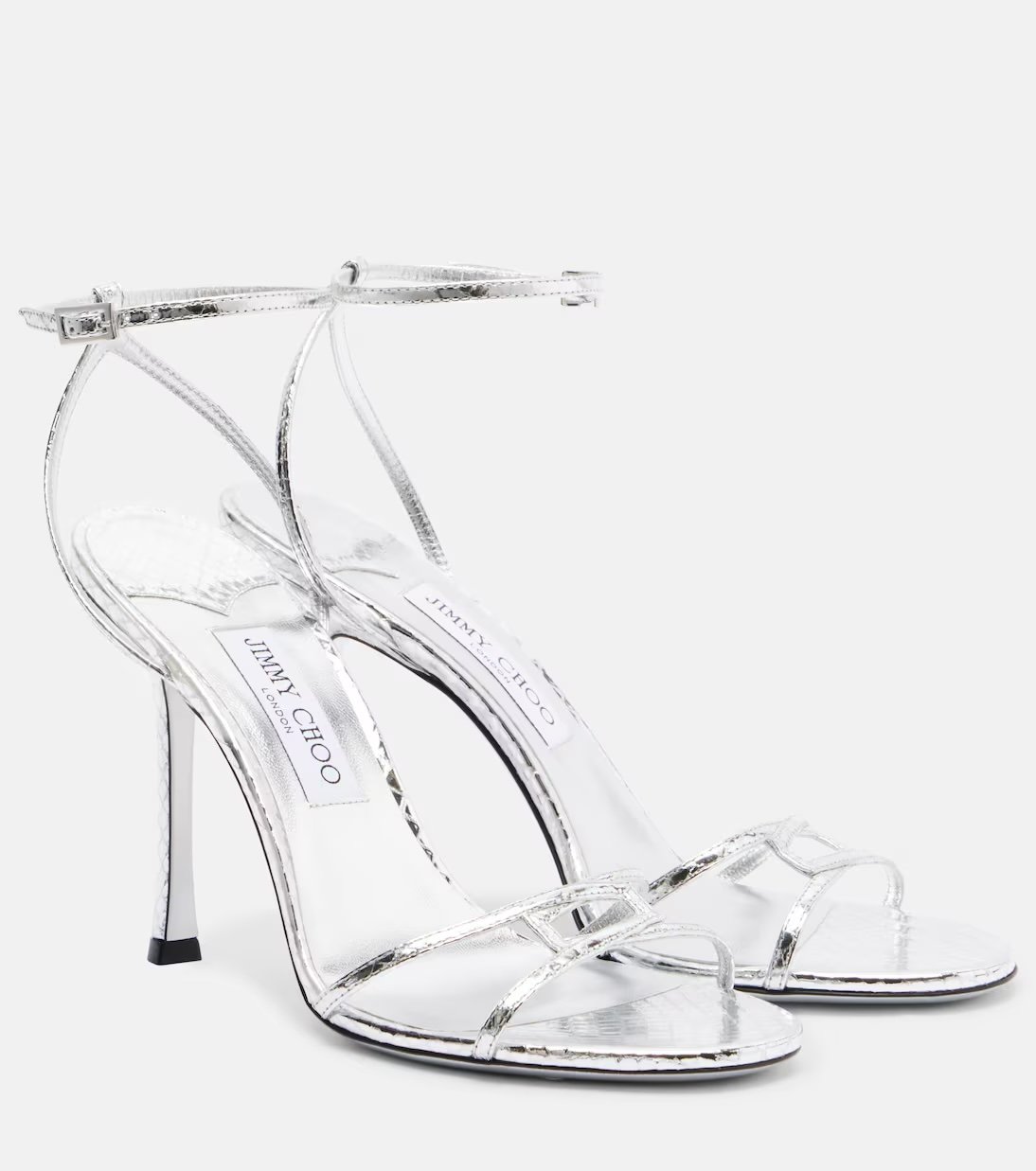 Jimmy Choo - Leo 100 snake-effect leather sandals