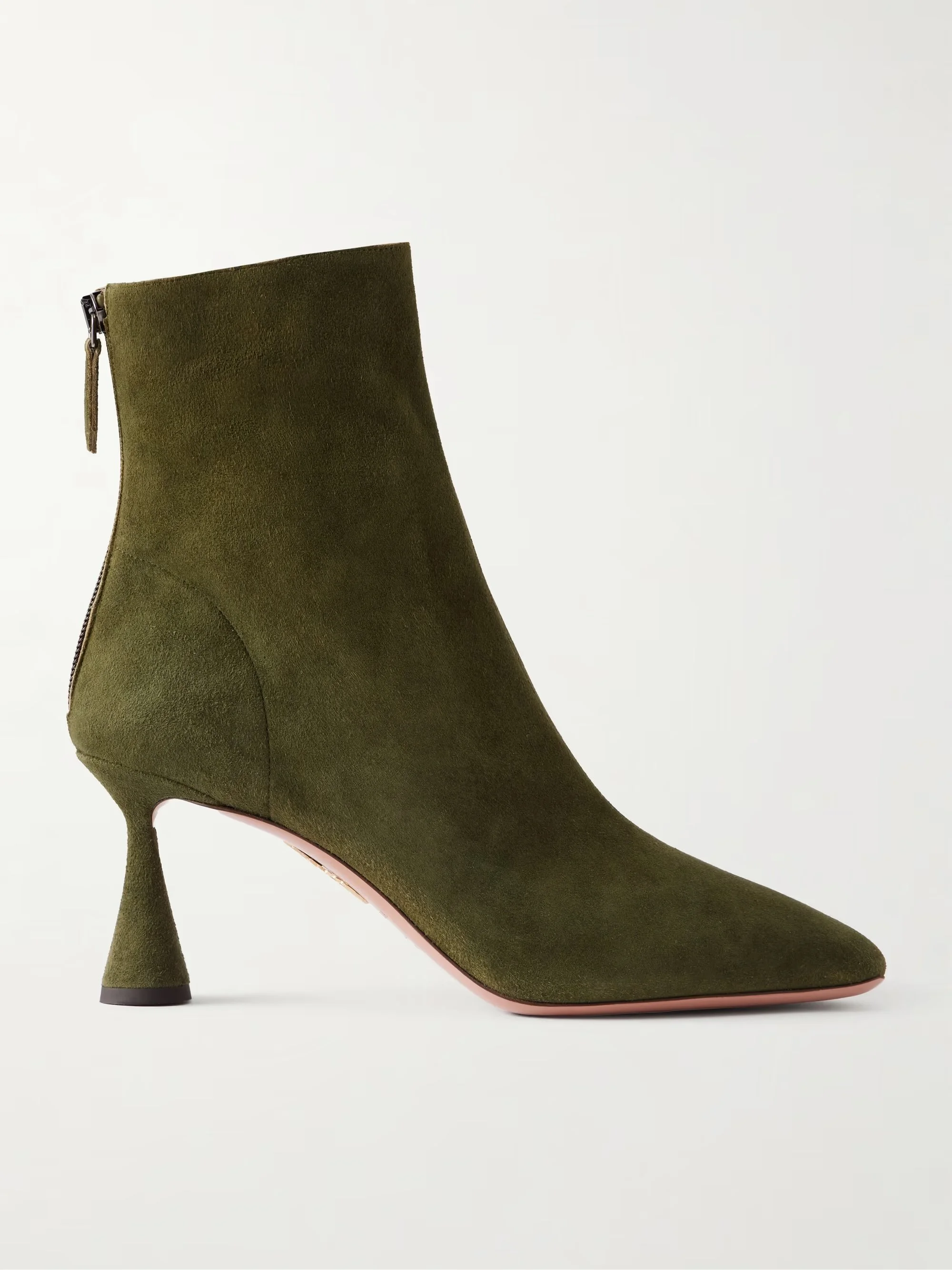 AQUAZZURA - Amore 75 suede ankle boots