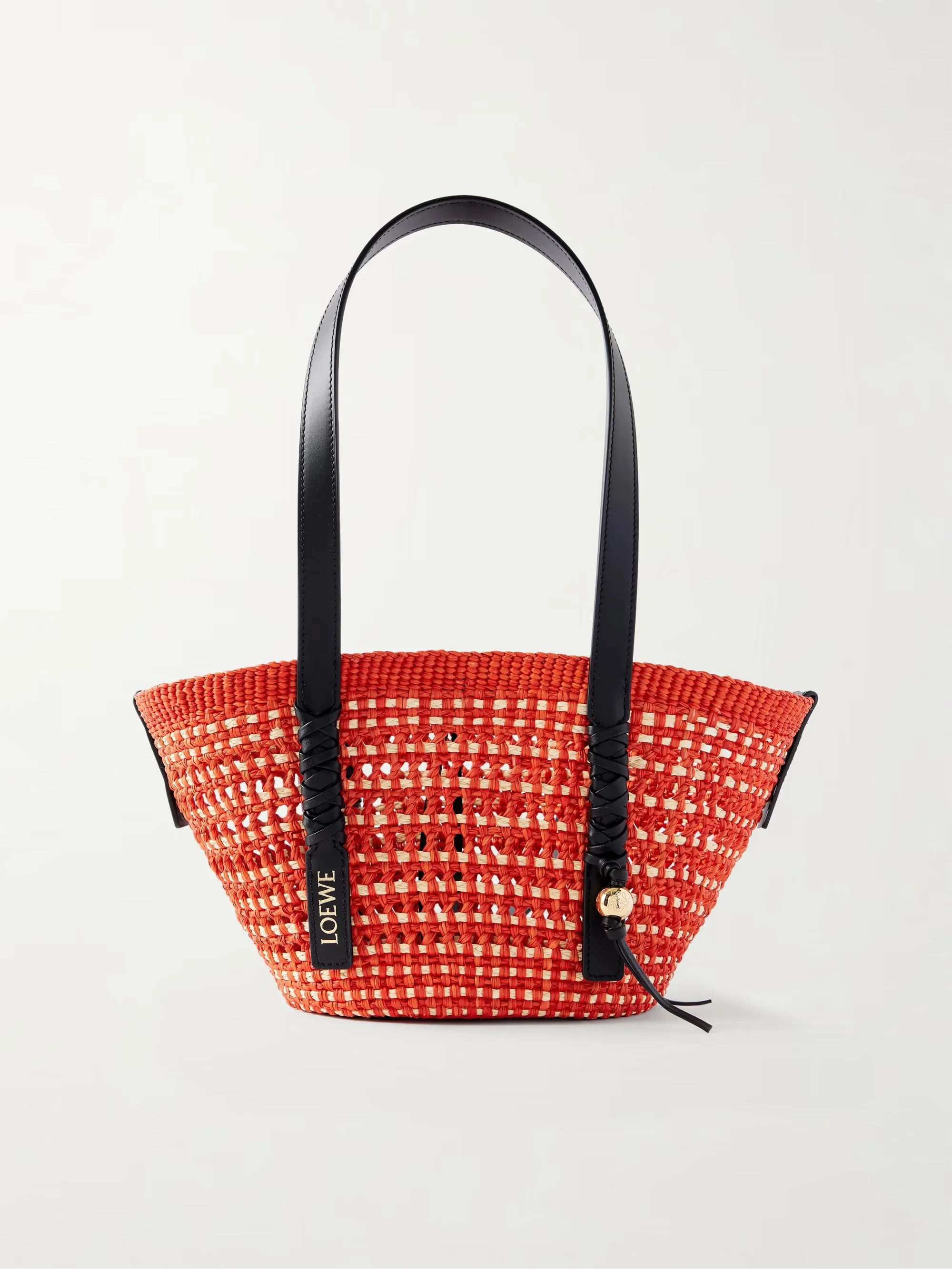 LOEWE - Paula's Ibiza Braid Basket small leather-trimmed raffia shoulder bag