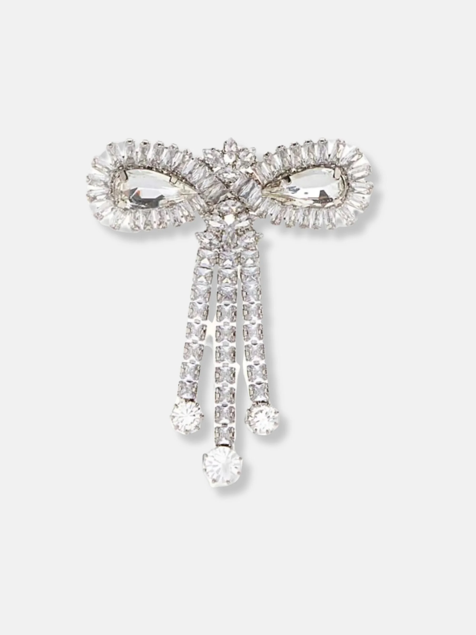 ALESSANDRA RICH - Embellished bow brooch
