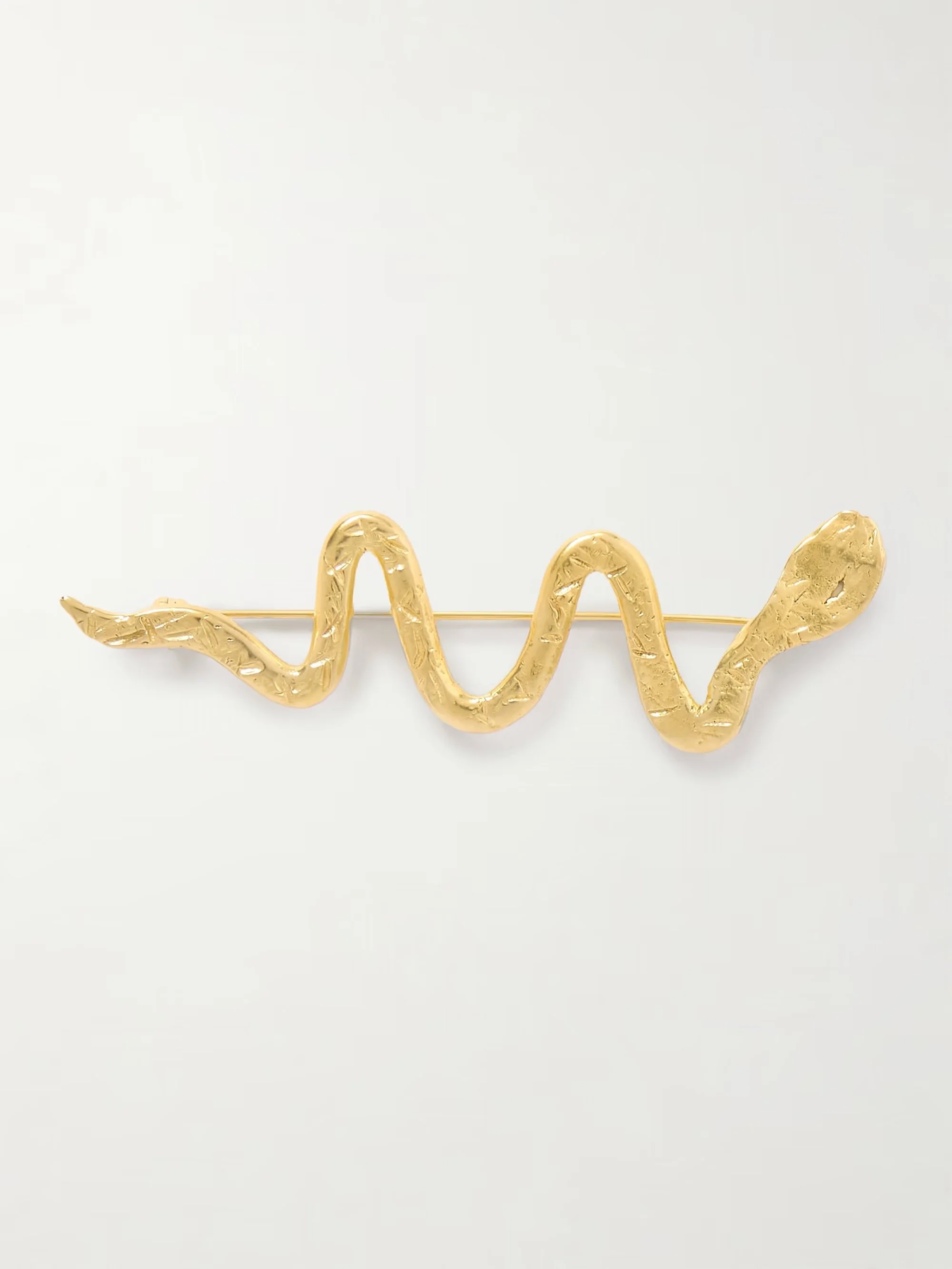 YSSO - Ophis gold-plated brooch