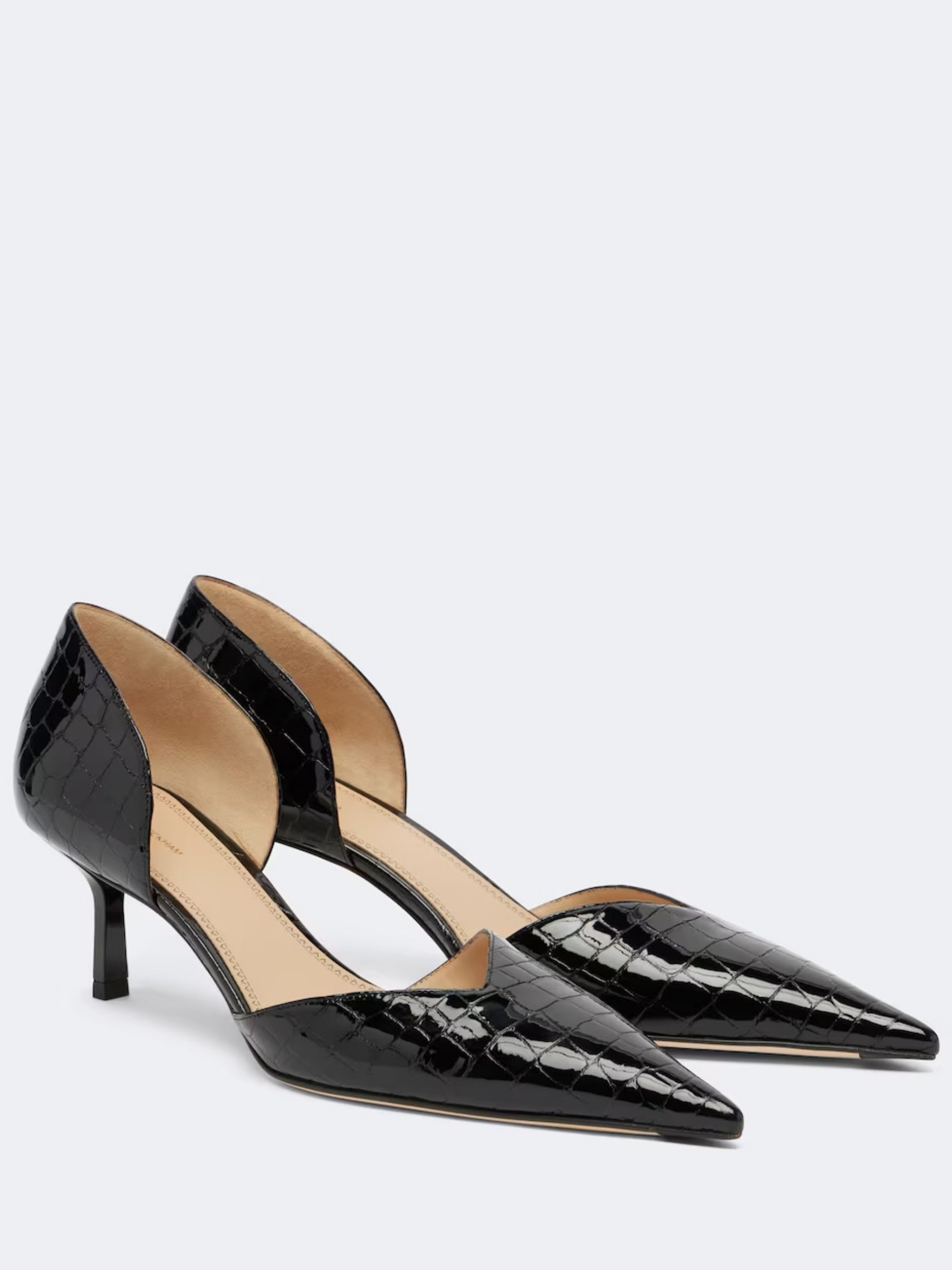 VICTORIA BECKHAM - Victoria Angle D'Orsay croc-effect leather pumps