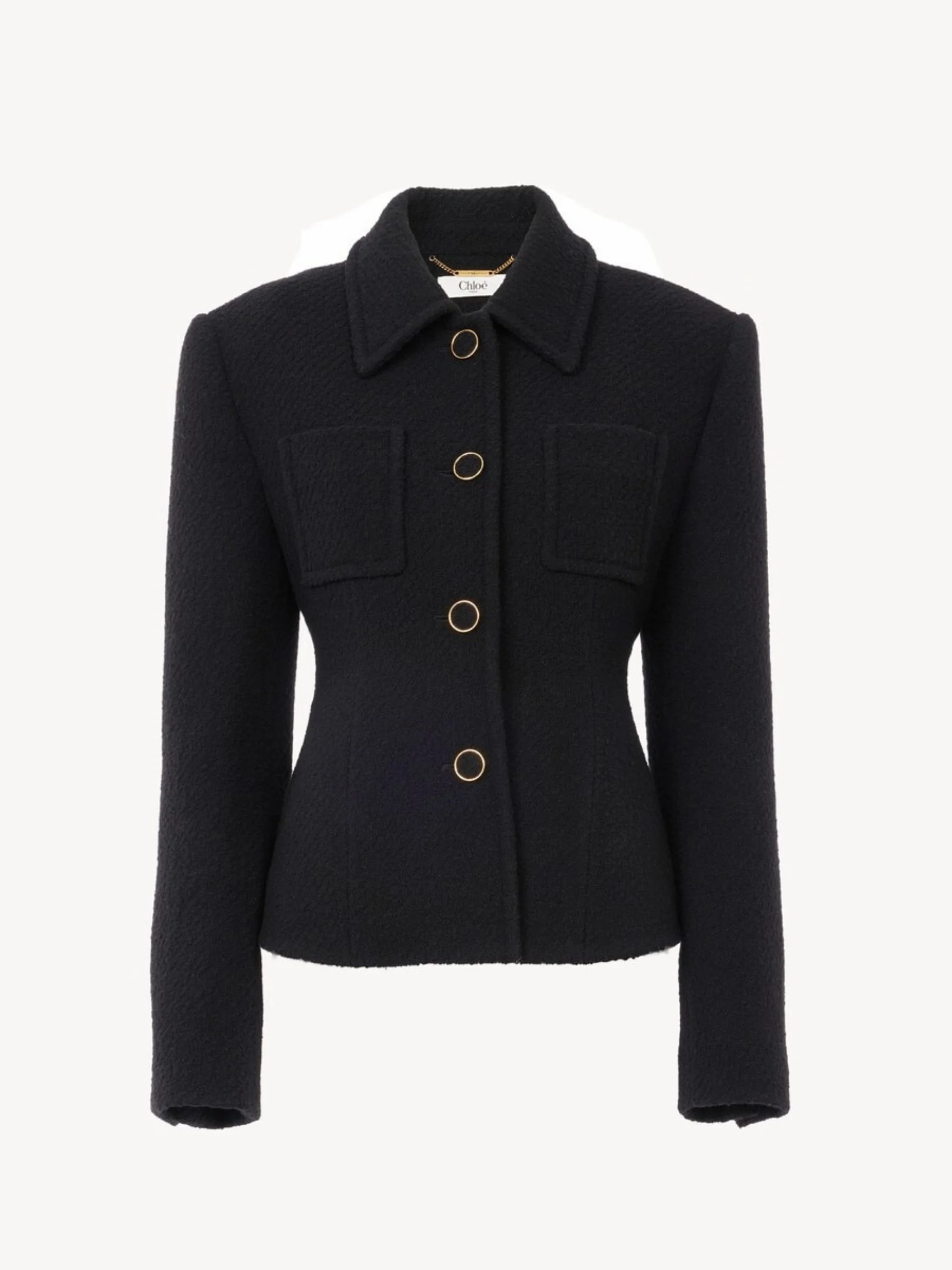 CHLOÉ - Fitted tailored jacket in wool bouclette