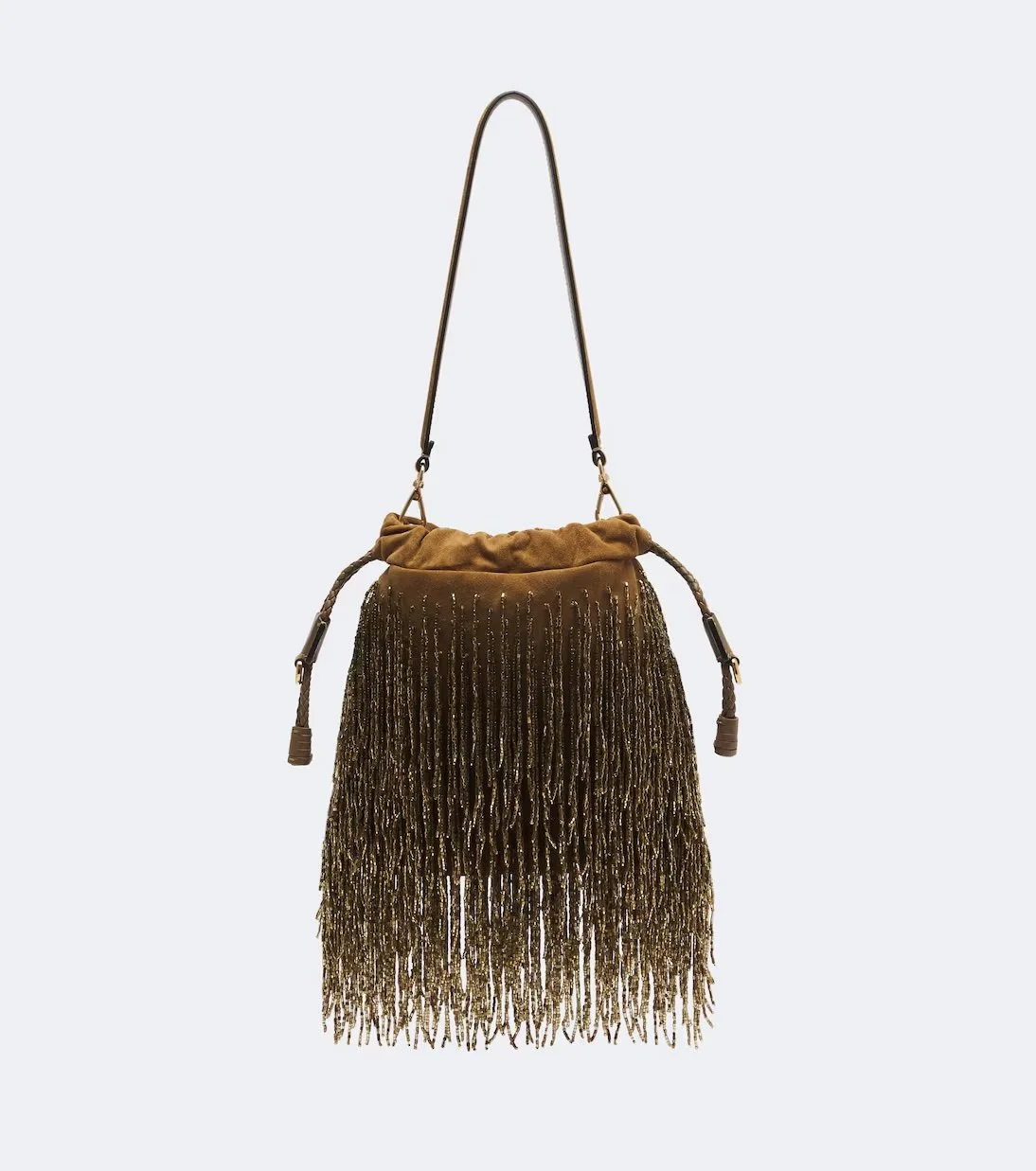 ETRO - Kalispera Small fringed suede shoulder bag