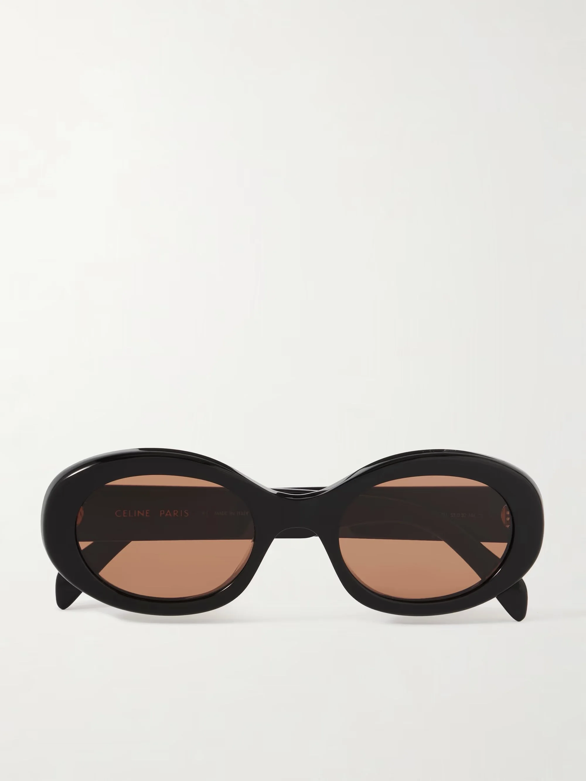 CELINE EYEWEAR - Triomphe oval-frame acetate sunglasses