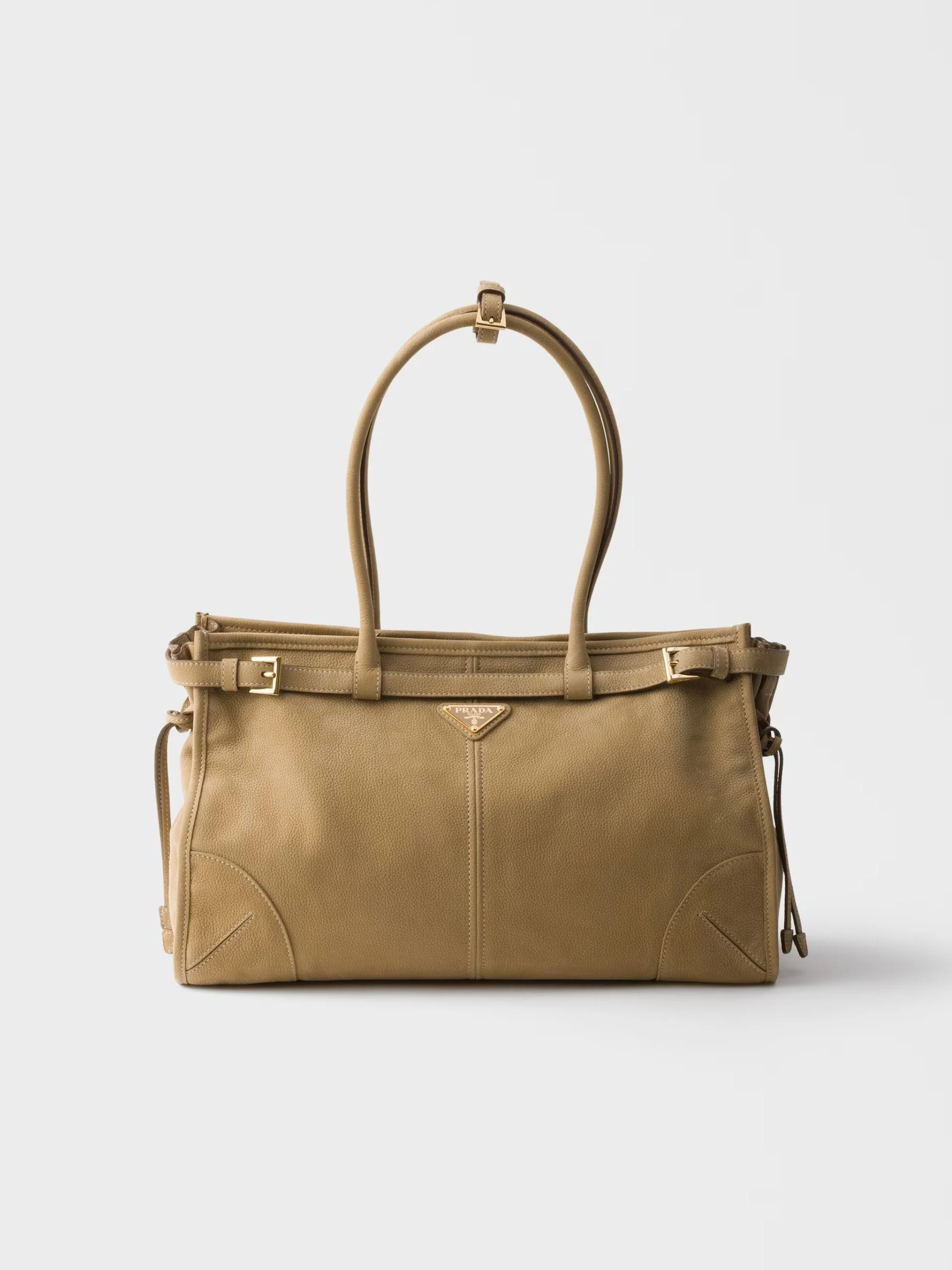 PRADA - Bonnie large nubuck leather handbag