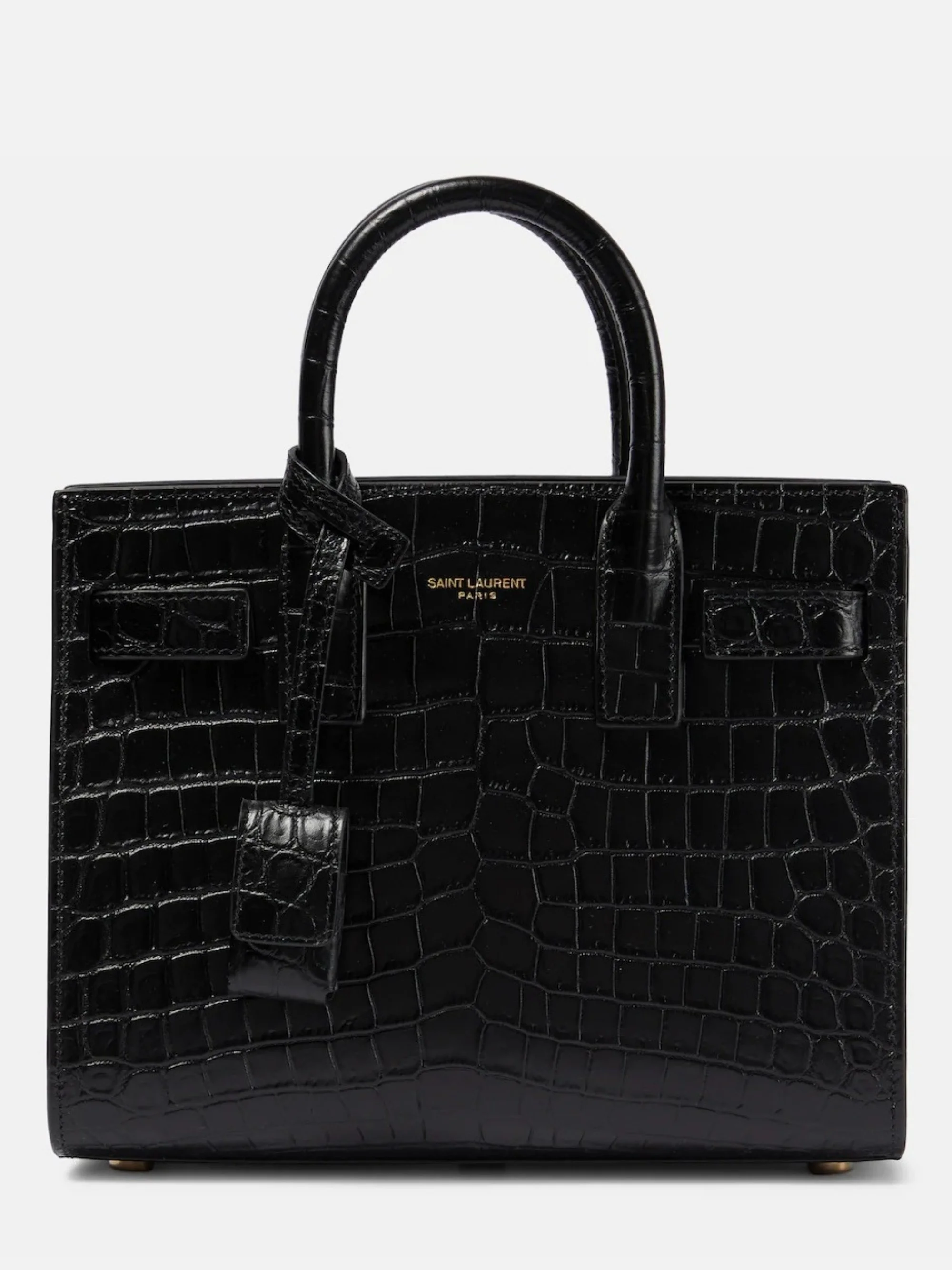 SAINT LAURENT - Sac De Jour Nano croc-effect leather tote bag