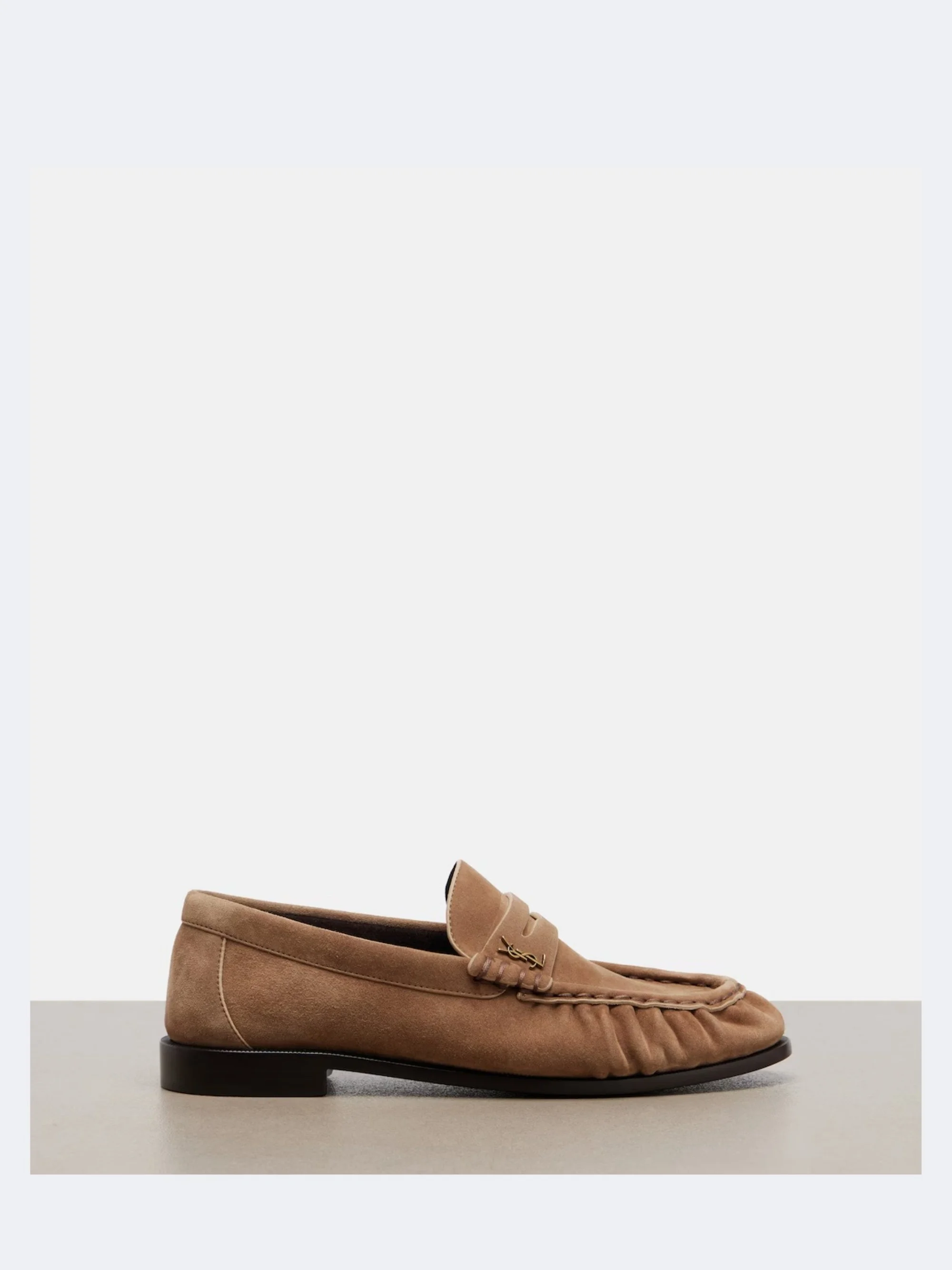 SAINT LAURENT - Le Loafer suede penny loafers