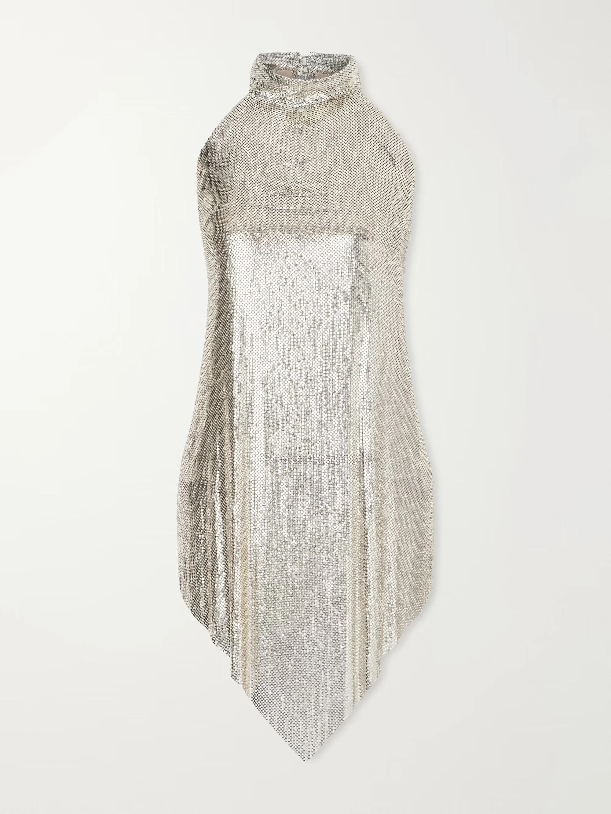 STELLA MCCARTNEY - Open-back chainmail halterneck blouse