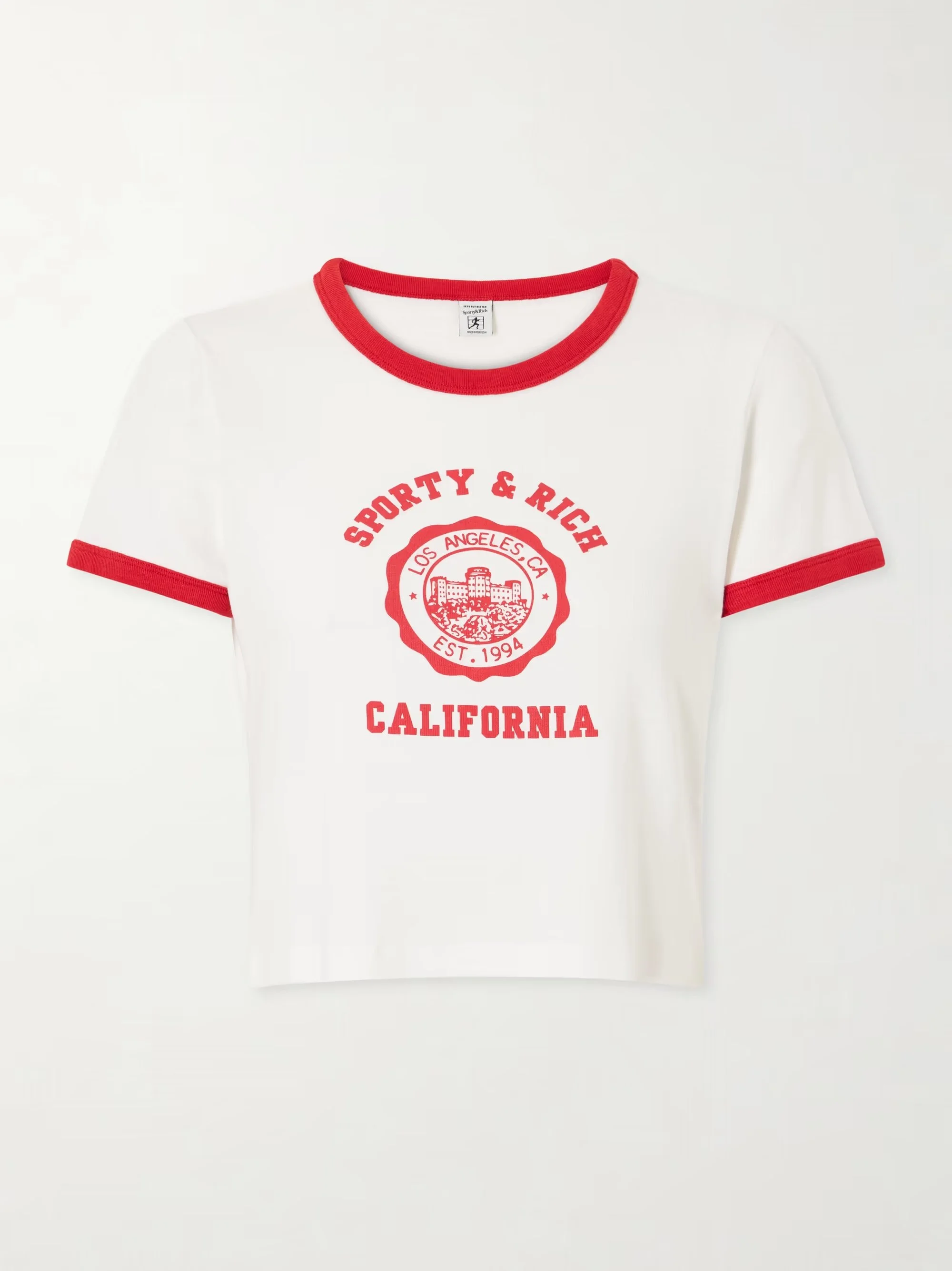 SPORTY & RICH - Printed cotton-jersey T-shirt