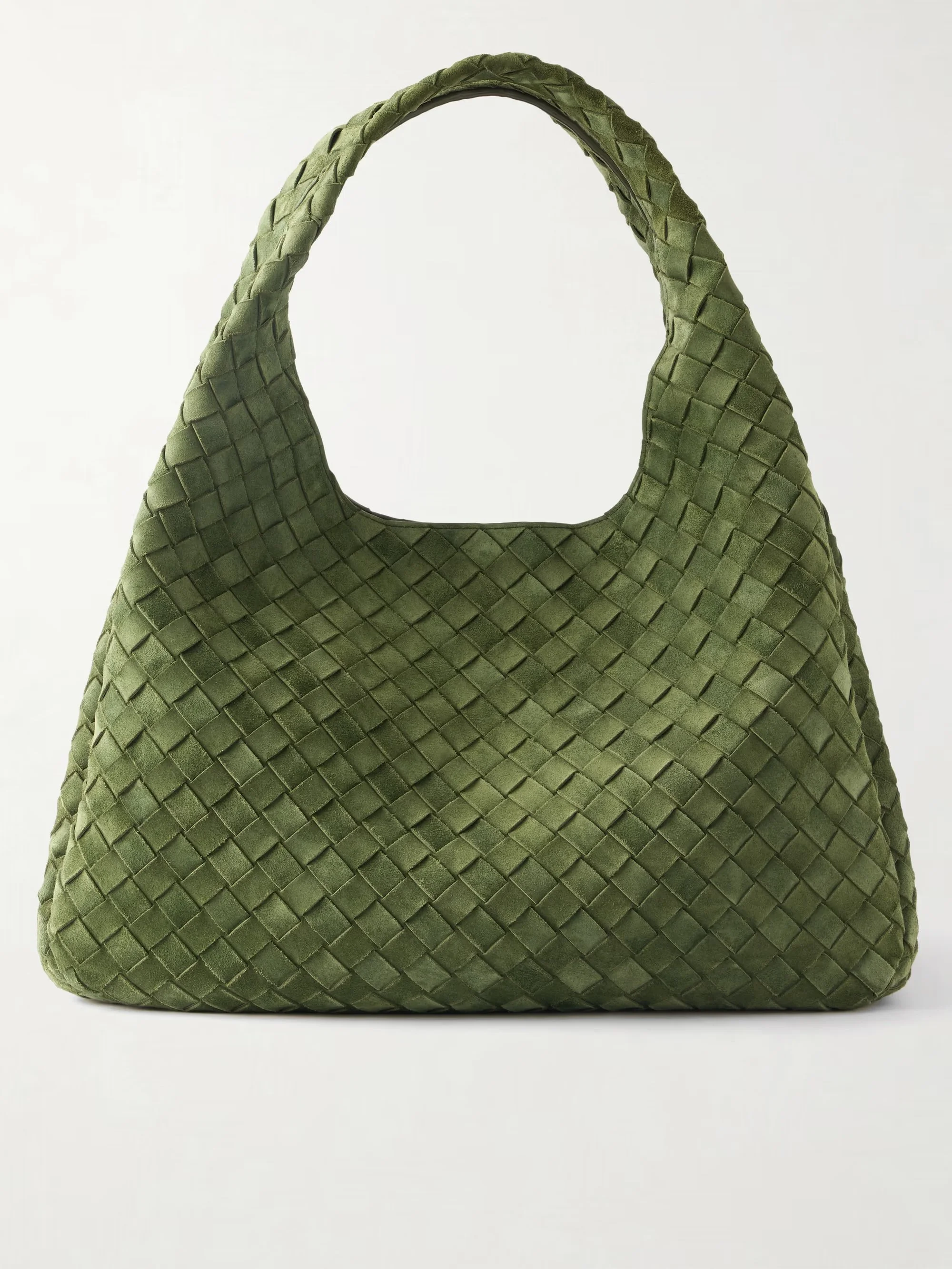 BOTTEGA VENETA - Campana Intrecciato suede shoulder bag