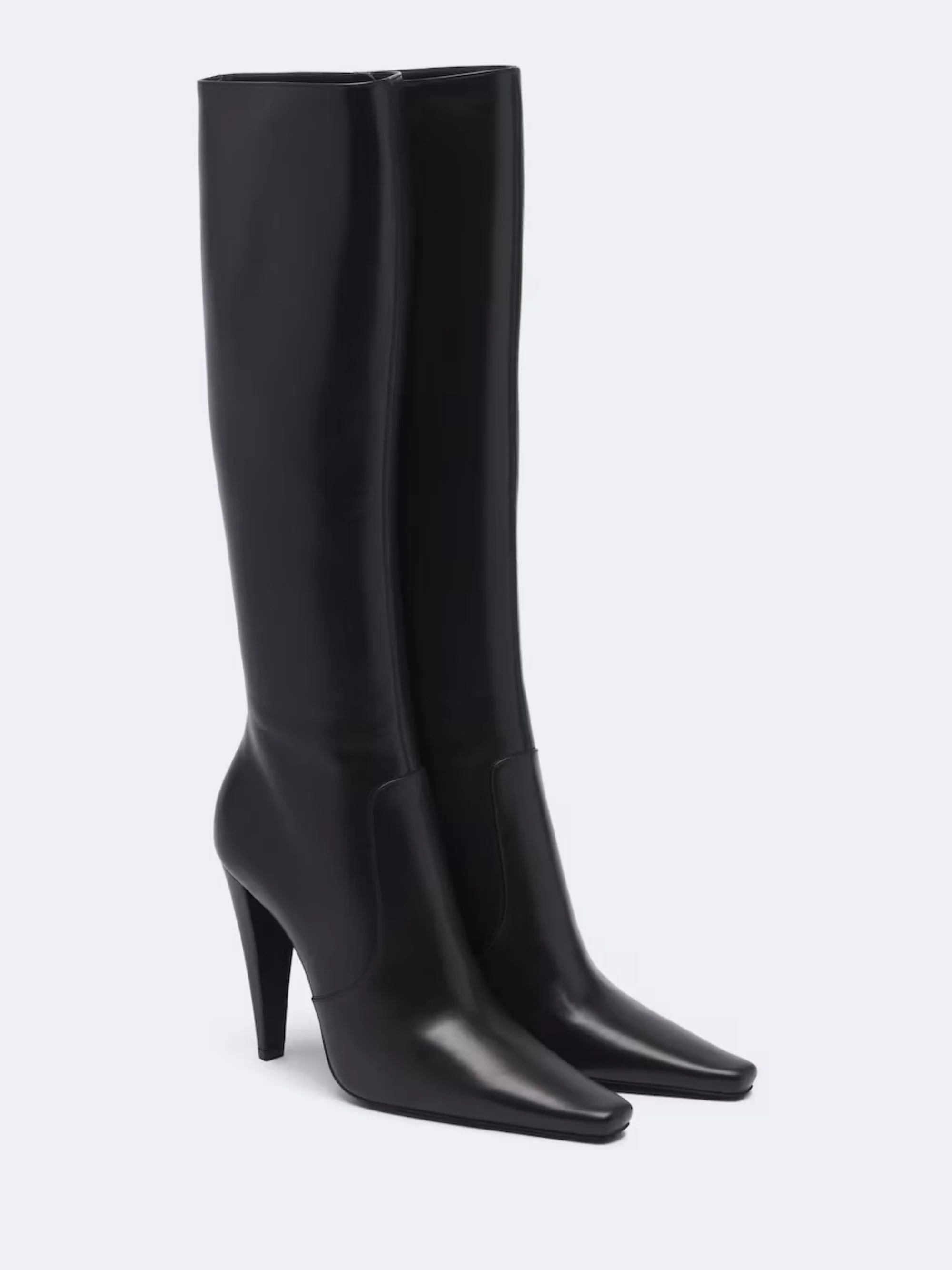 SAINT LAURENT - 77 leather knee-high boots