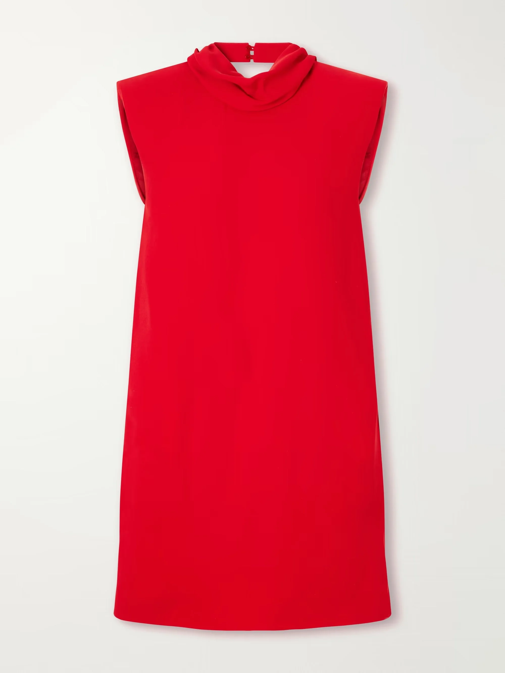 VALENTINO GARAVANI - Draped silk-cady turtleneck mini dress