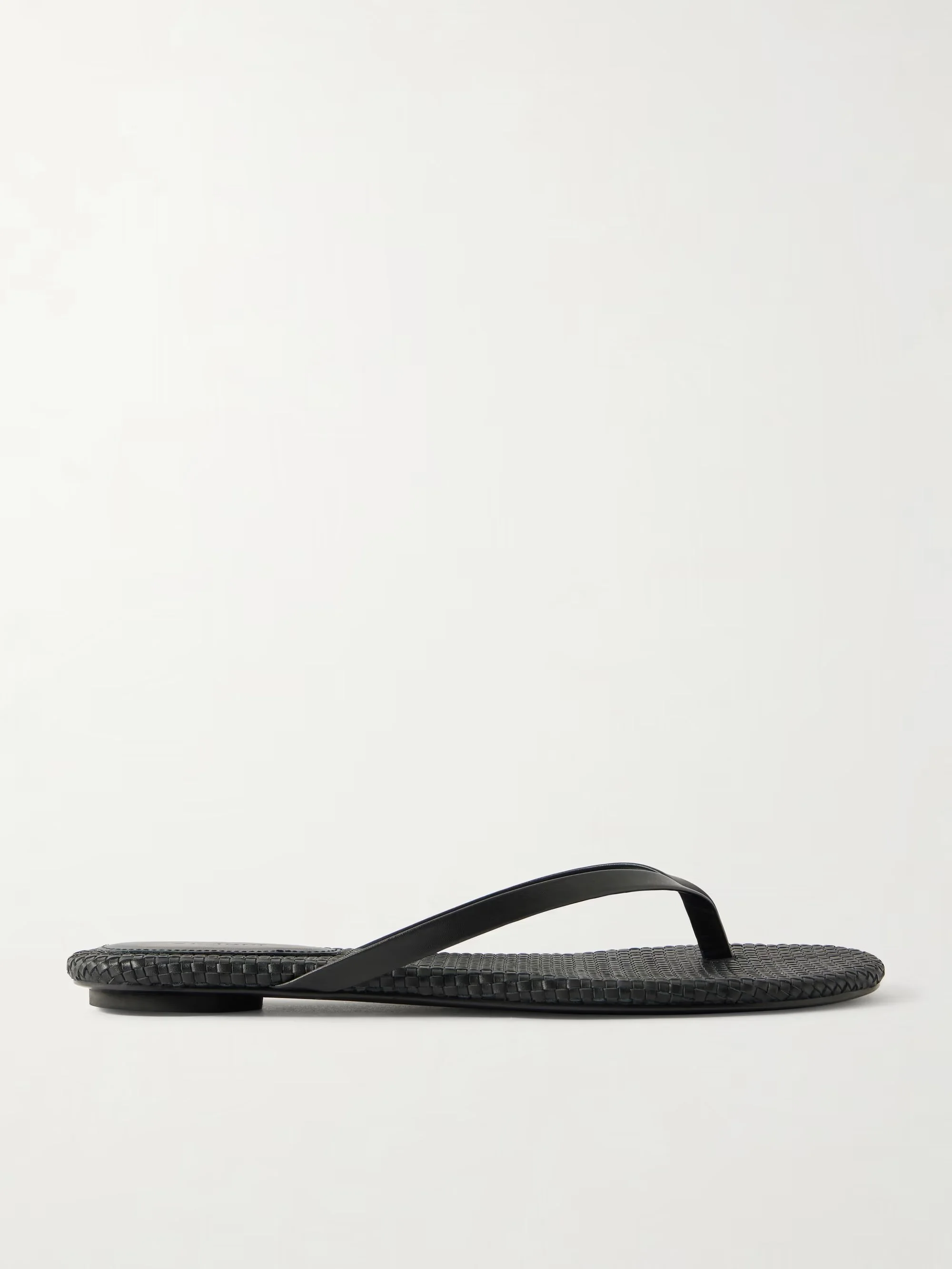 ST. AGNI - Woven leather flip flops