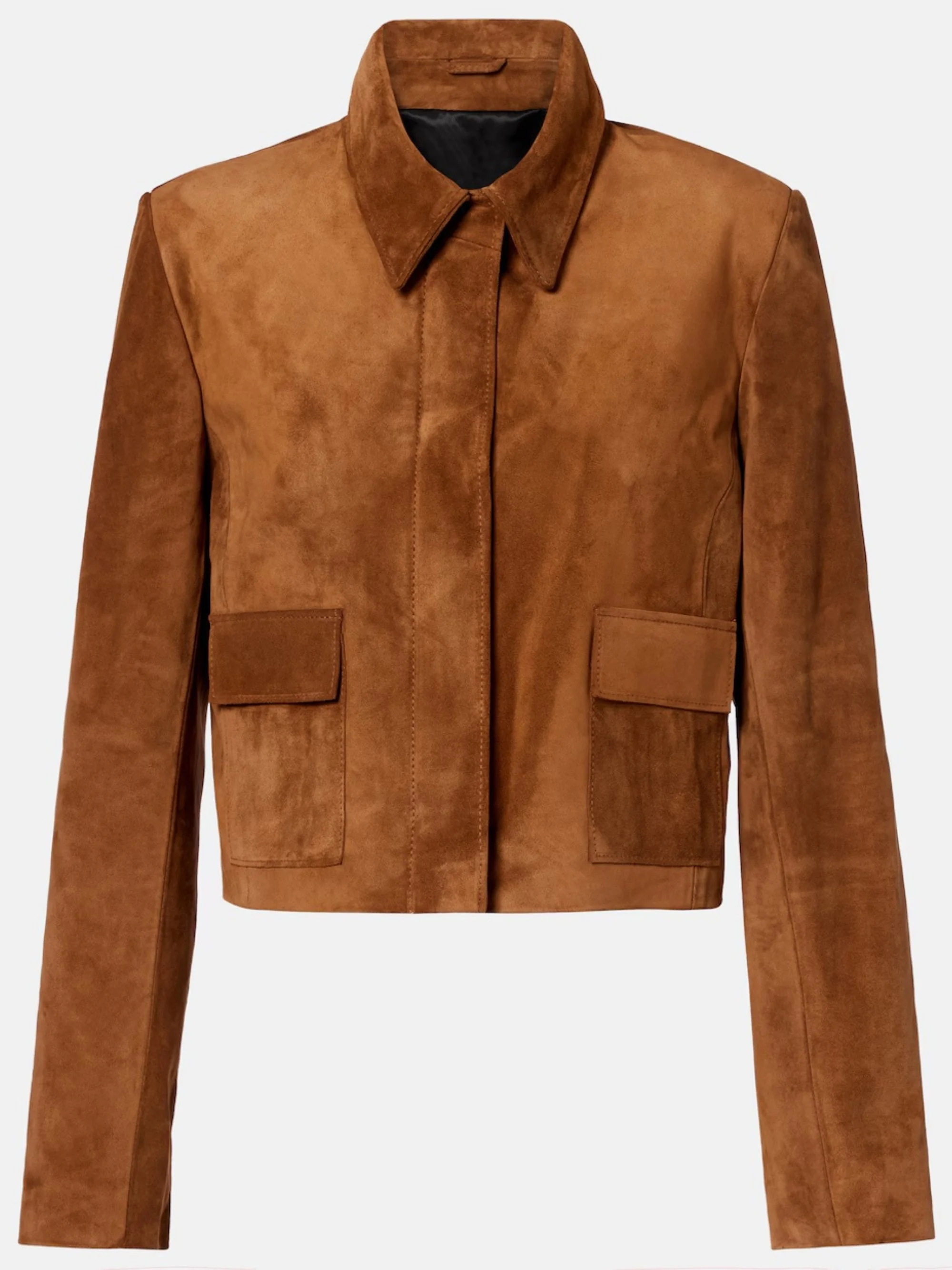 NOUR HAMMOUR - Bleeker cropped suede jacket
