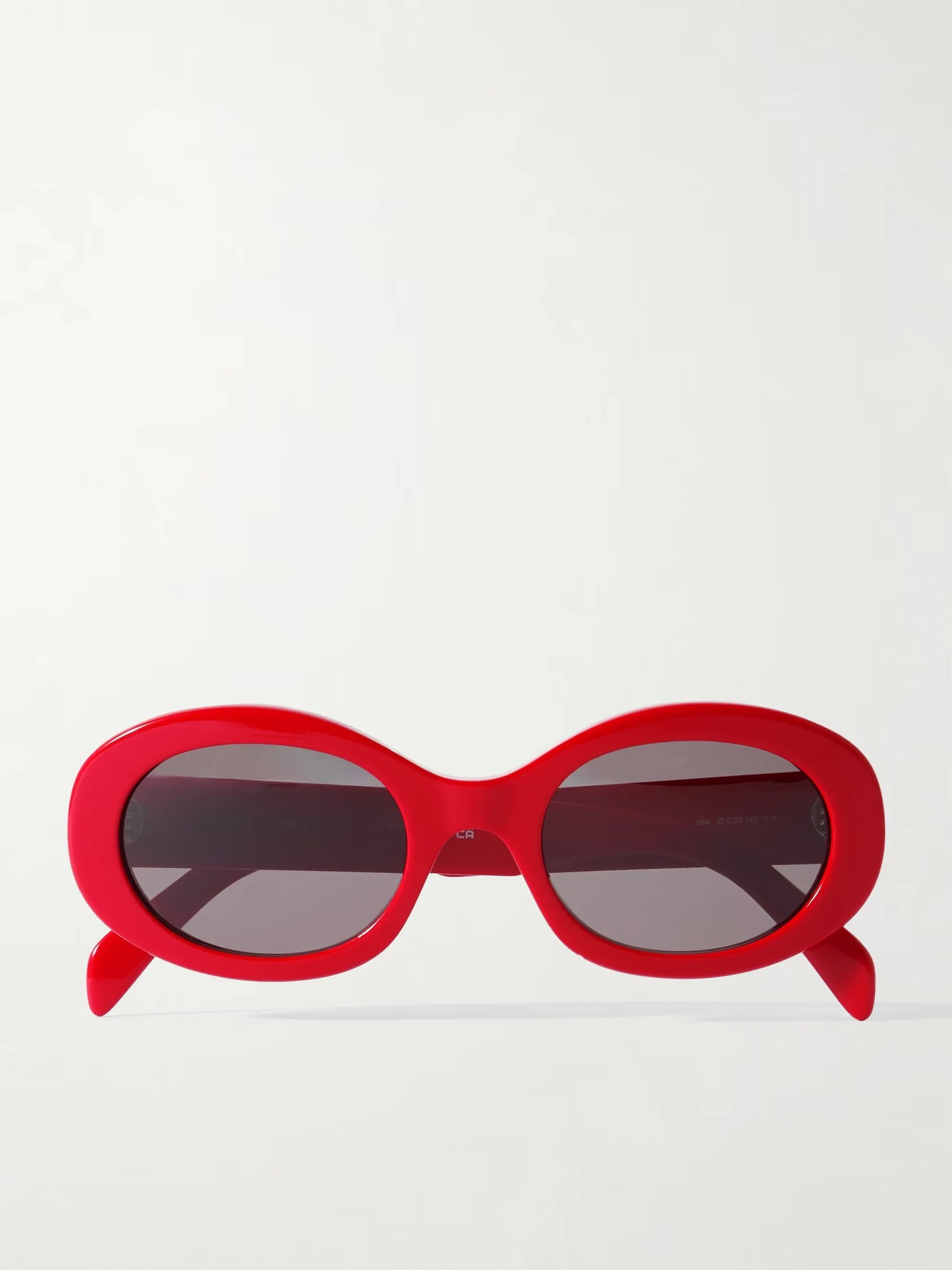 CELINE EYEWEAR - Triomphe oval-frame acetate sunglasses