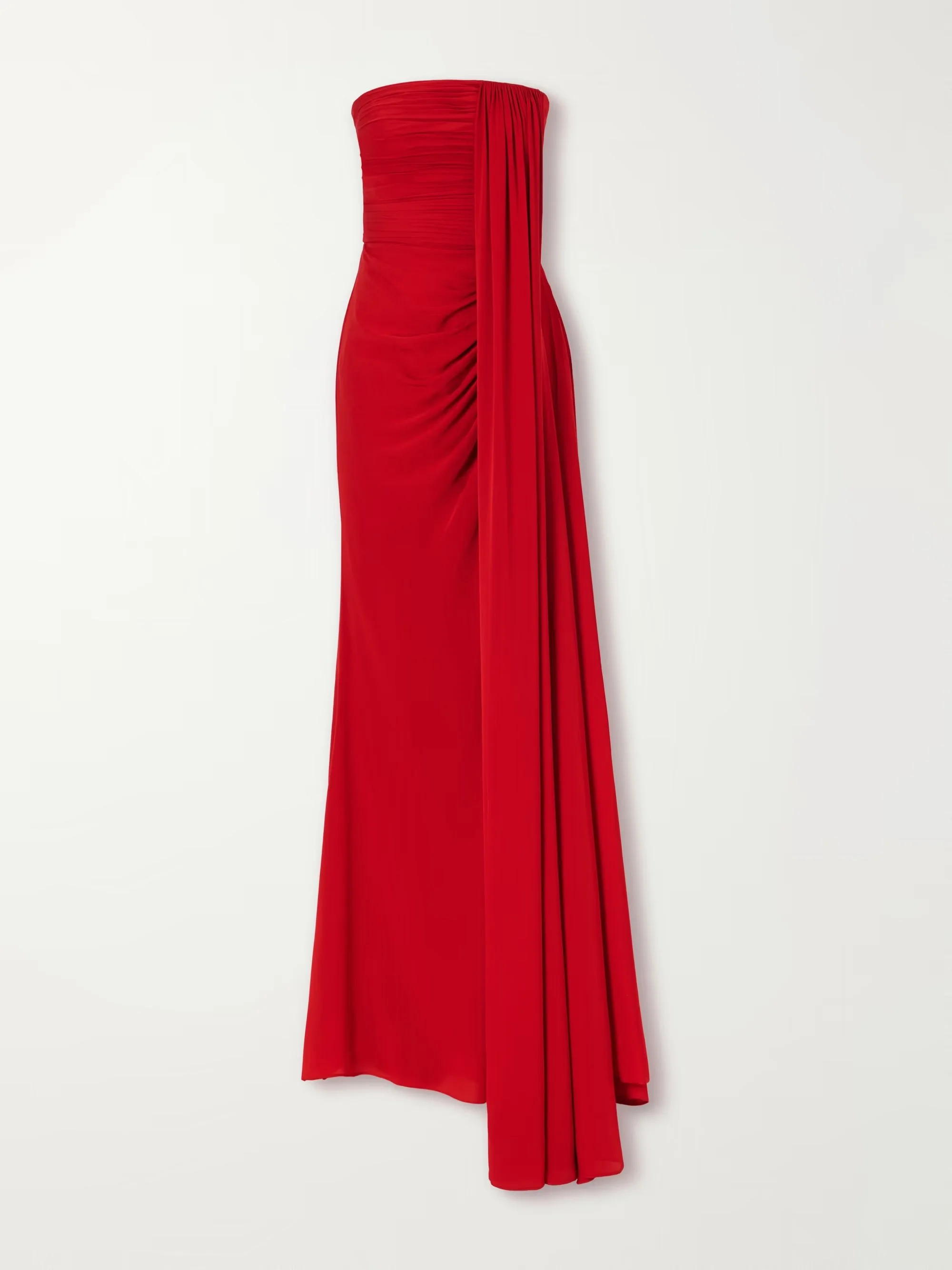 ELIE SAAB - Draped silk-georgette gown