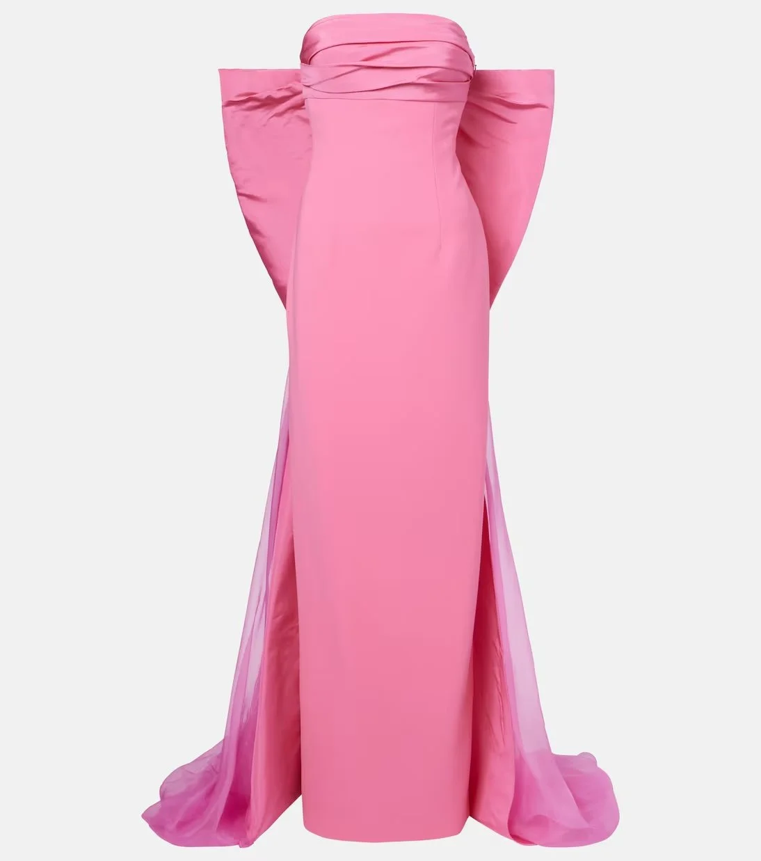Carolina Herrera - Bow-detail strapless crêpe gown