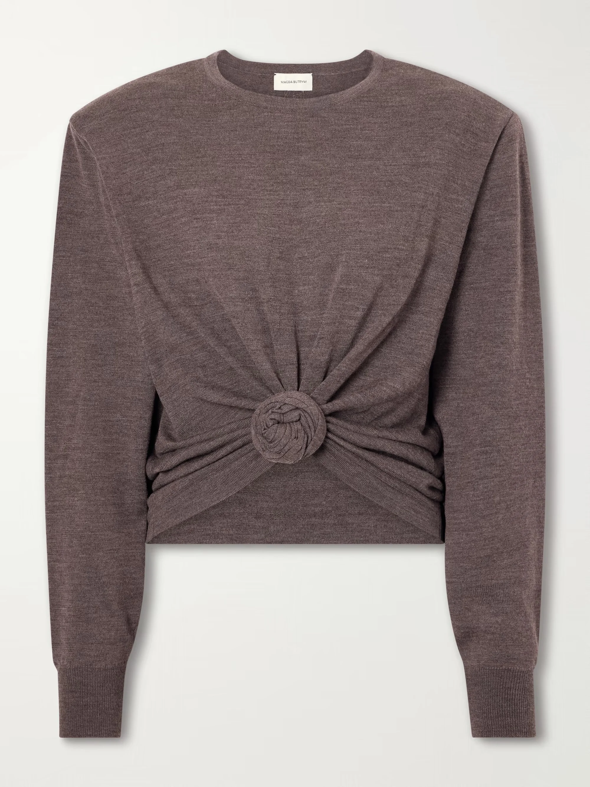 MAGDA BUTRYM - Knotted cropped wool sweater