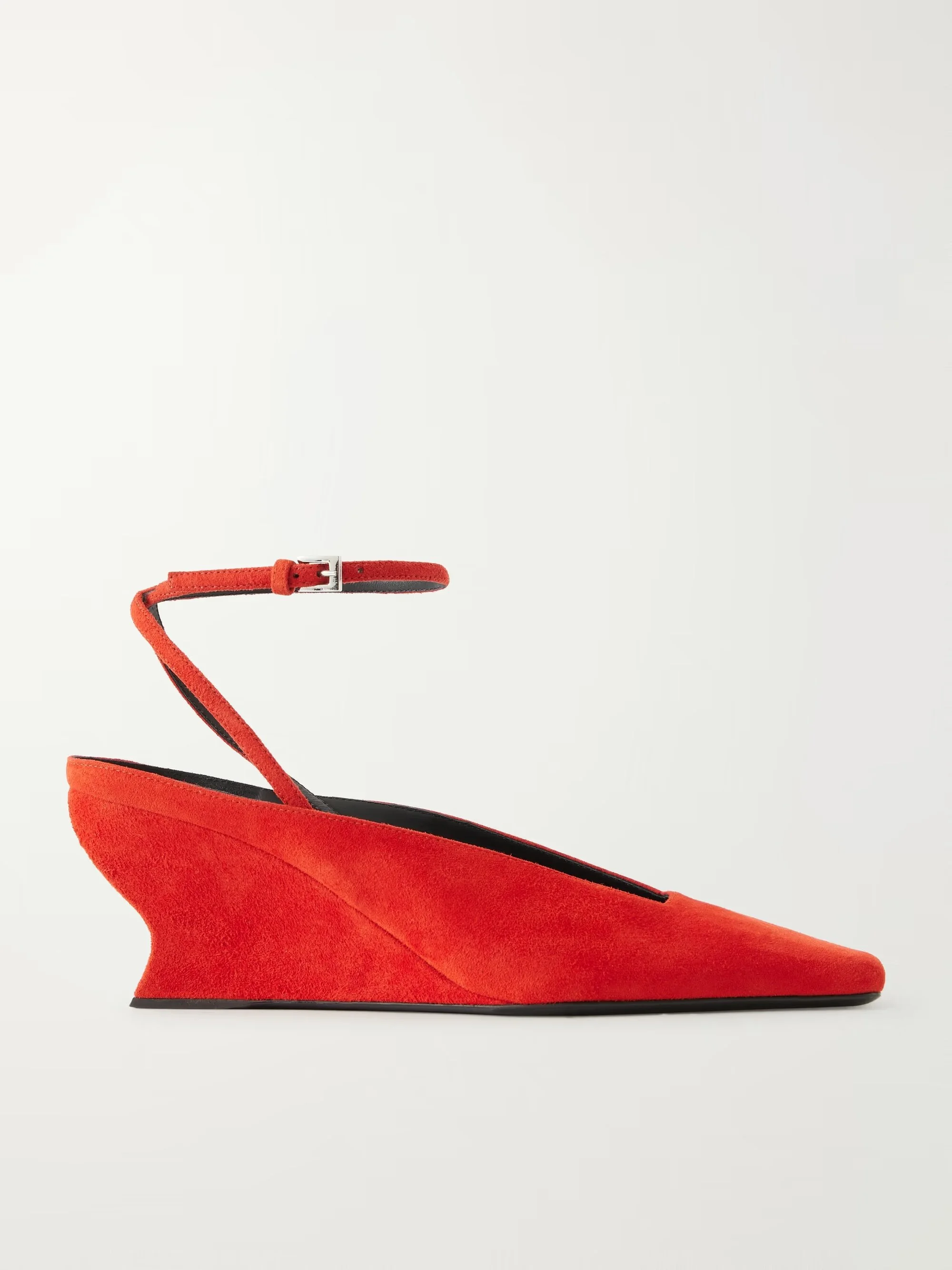 ALAÏA - 60 suede wedge pumps