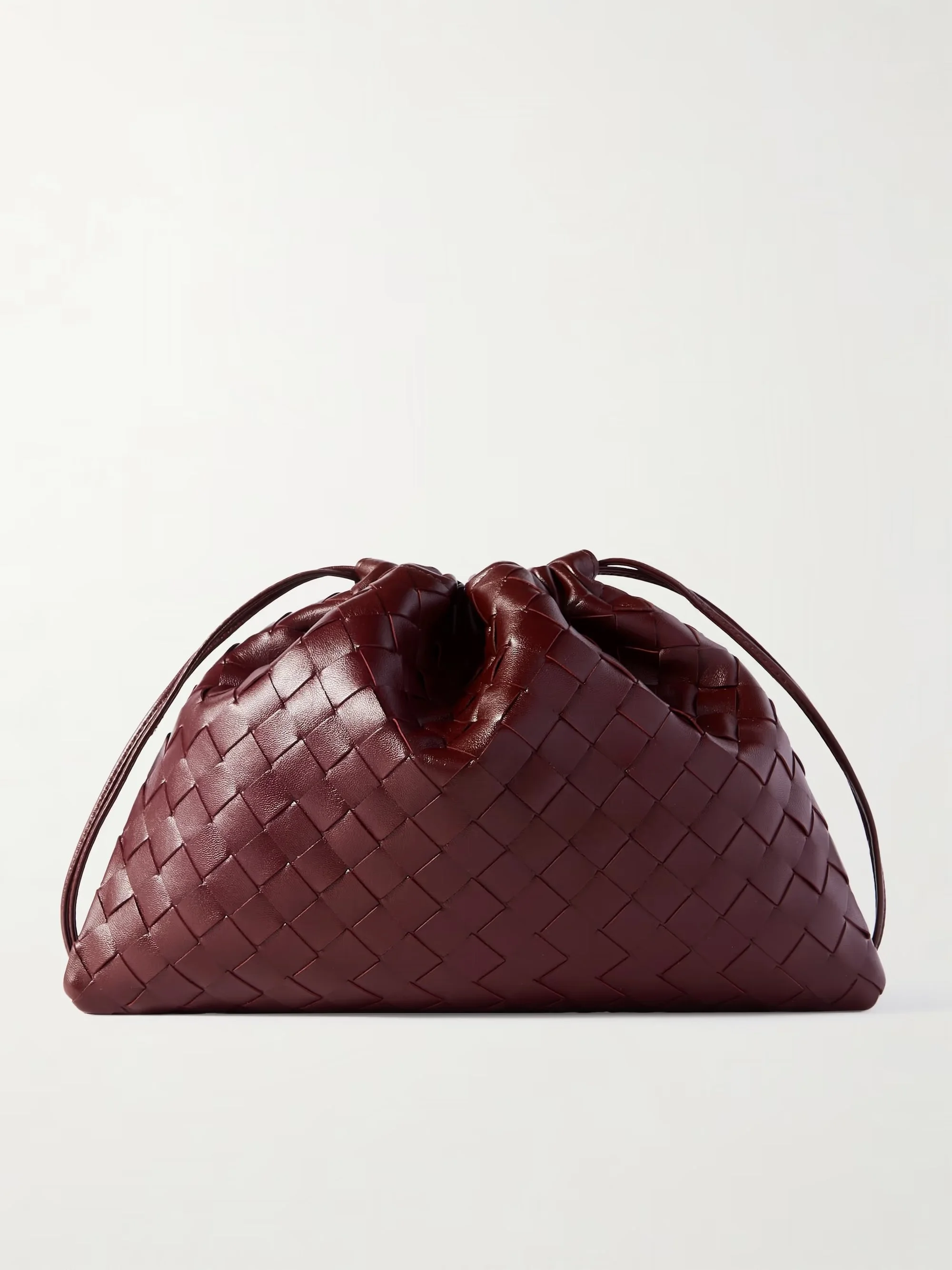 BOTTEGA VENETA - Dustbag small intrecciato leather clutch